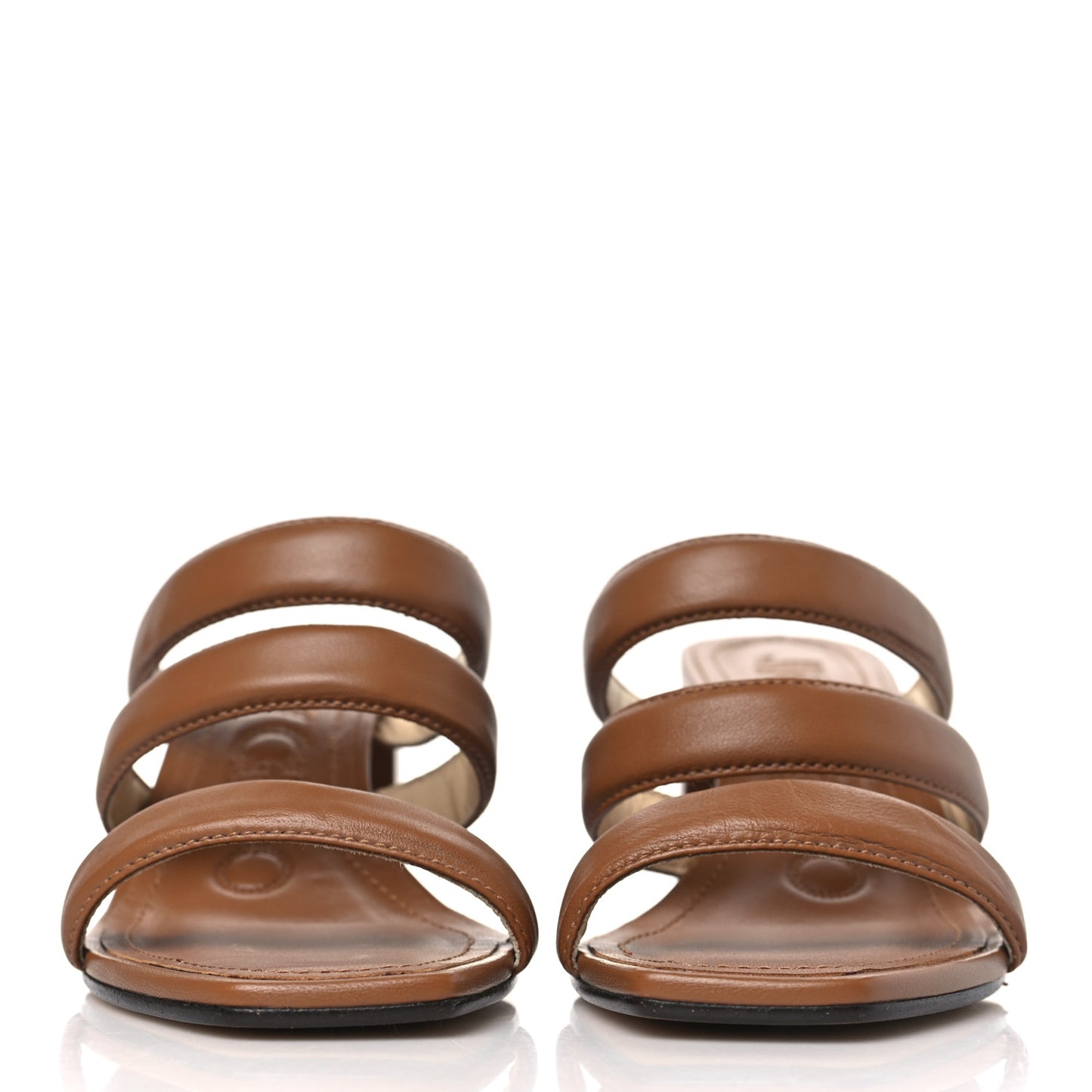 Nappa Auna 65 Mule Sandals 38.5 Brown