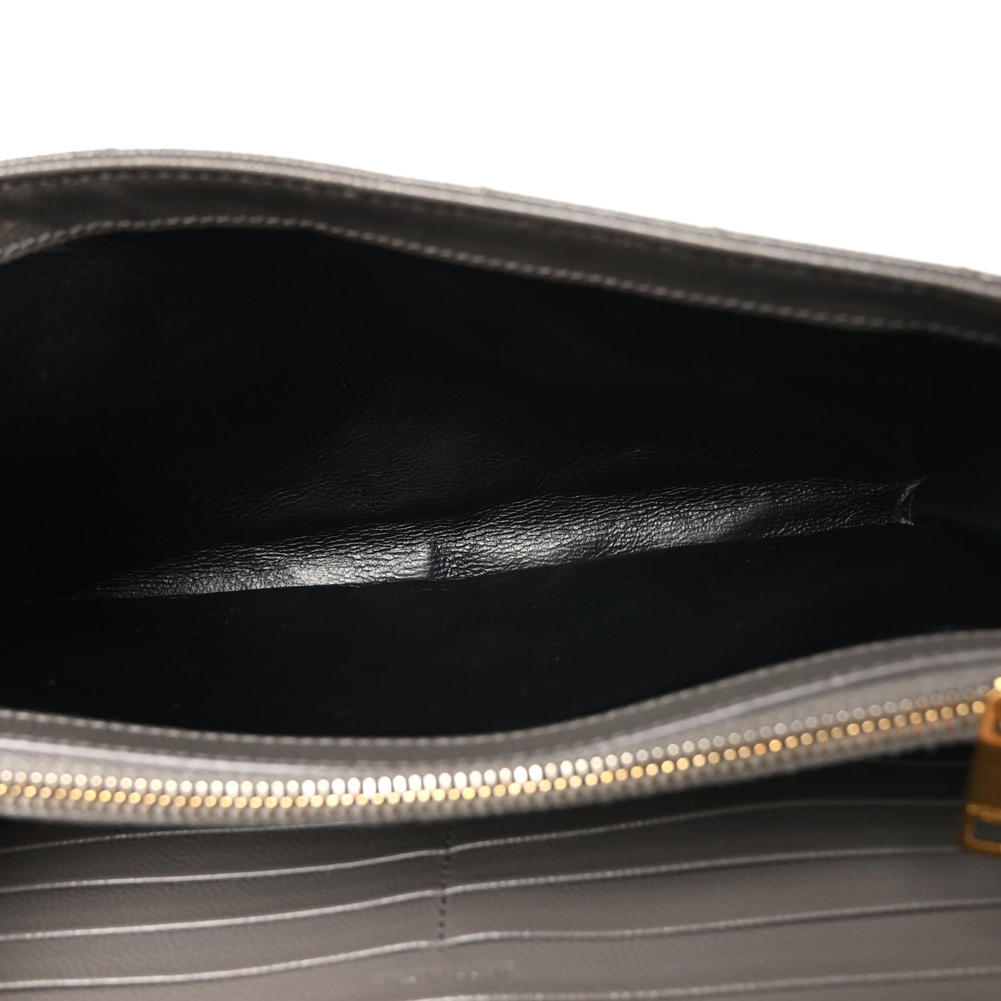 Grain De Poudre Matelasse Chevron Monogram Chain Wallet Fog
