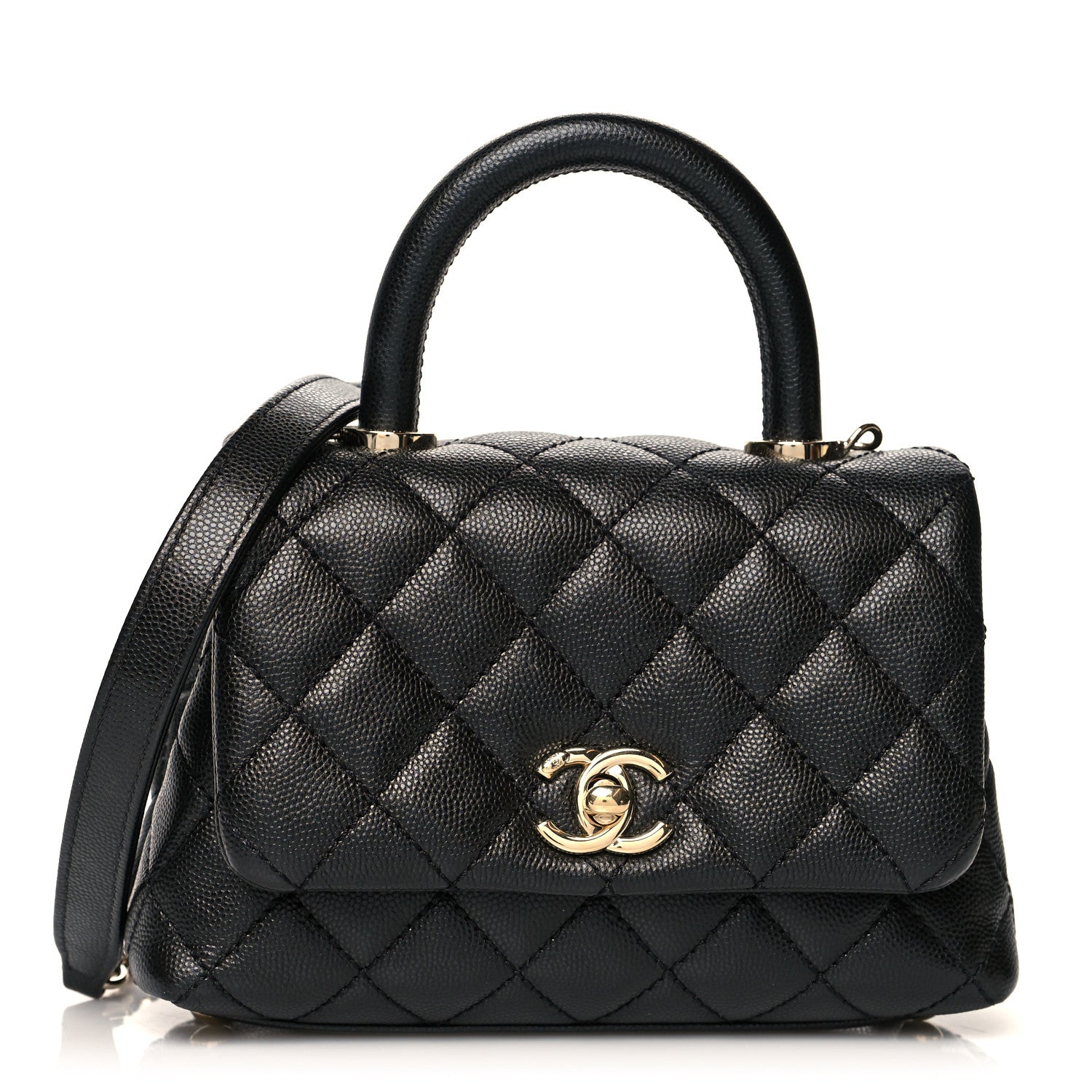 Chanel Caviar Quilted Extra Mini Coco Handle Flap Black 1 of 11
