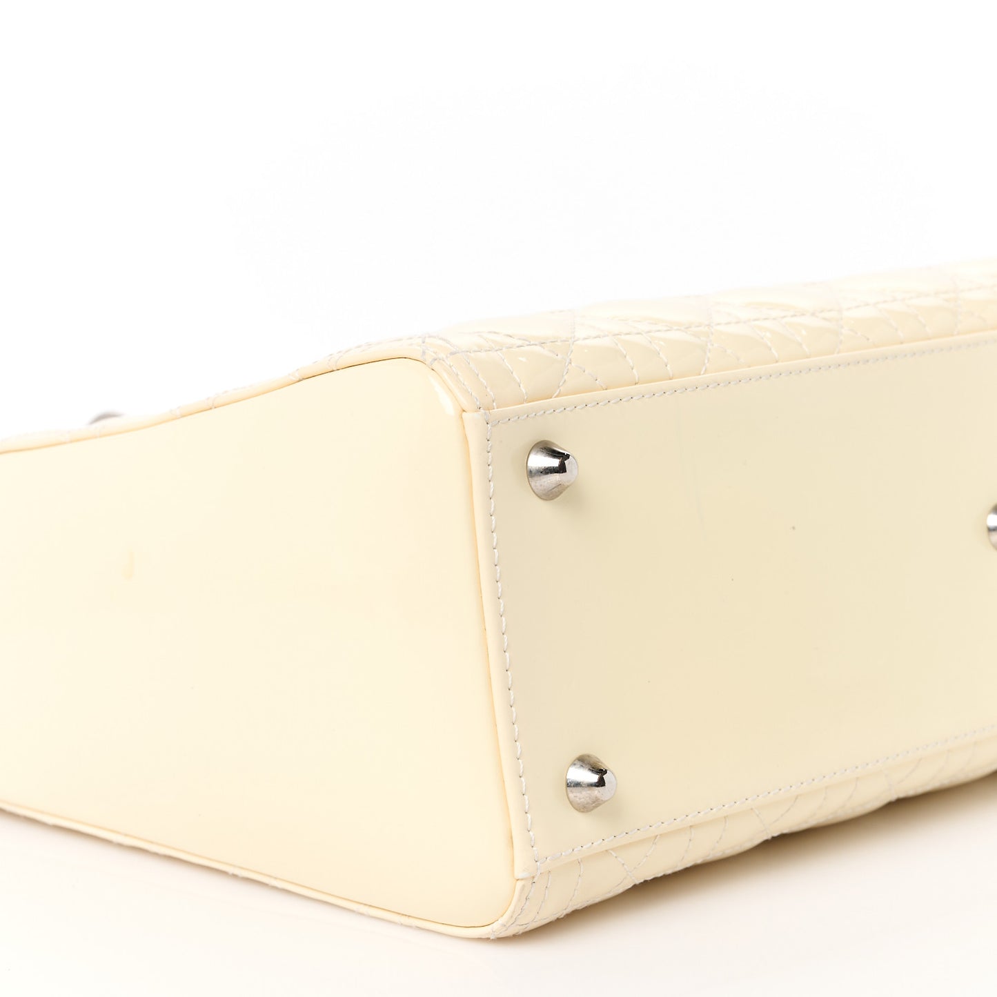 Patent Cannage Large Lady Dior White