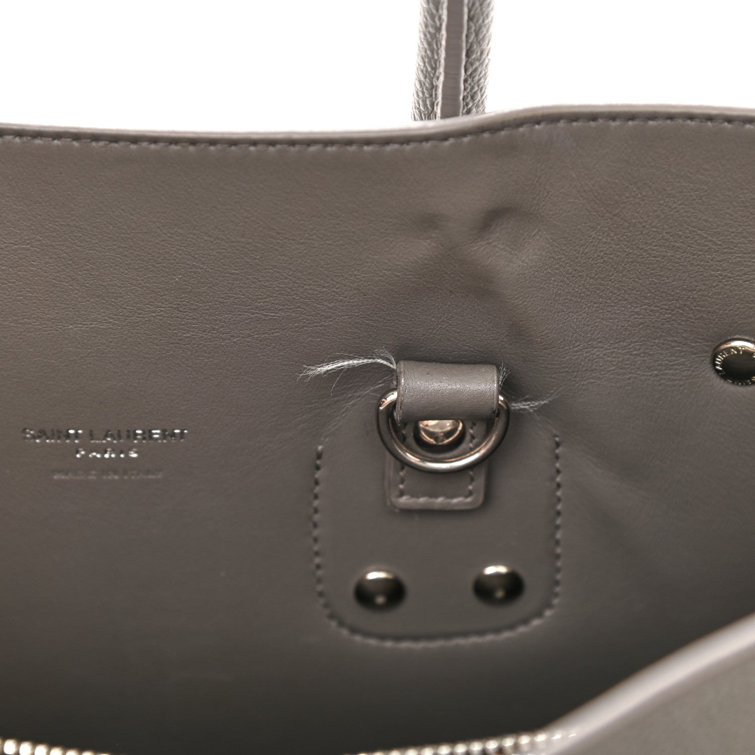 Saint Laurent Grained Calfskin Small Sac De Jour Fog 12 of 16