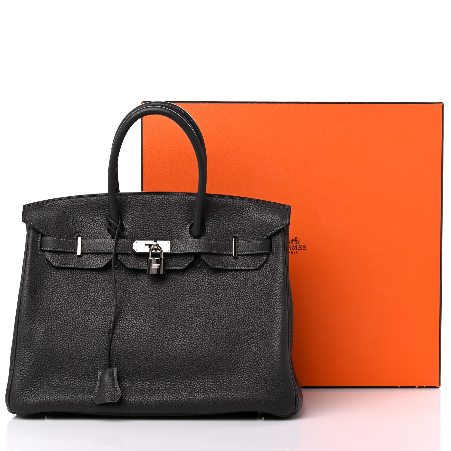 Hermes Taurillon Clemence Birkin 35 Graphite 15 of 15