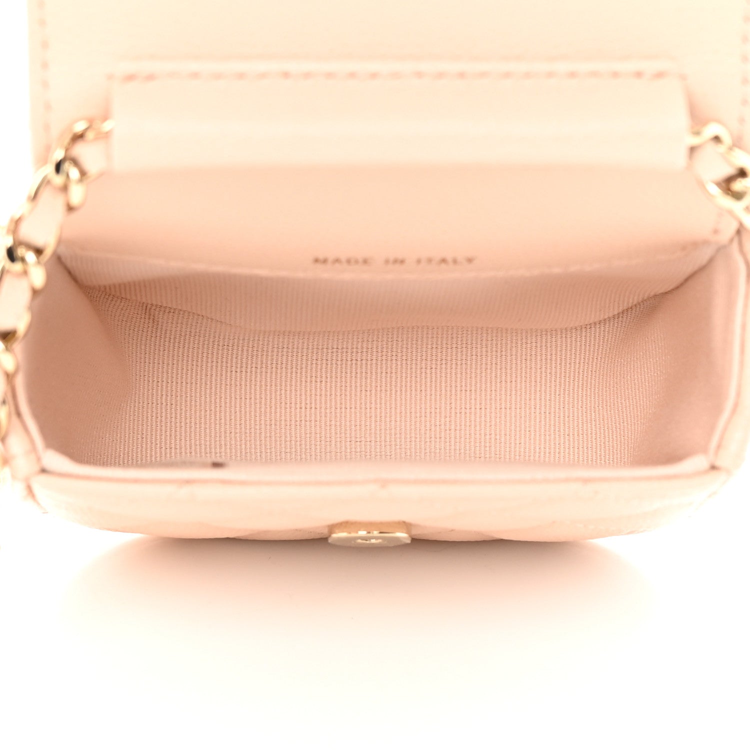 Chanel Caviar Quilted Mini Clutch With Chain Light Beige 5 of 13
