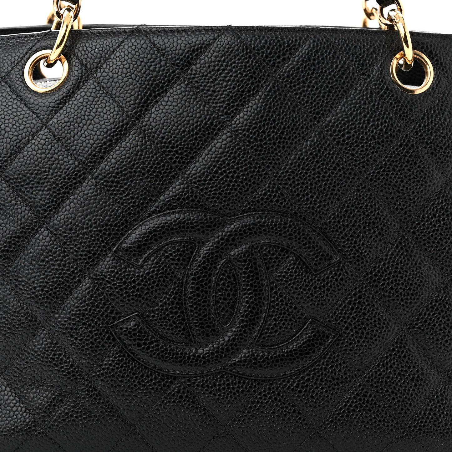 Caviar Quilted Petit Timeless Tote PTT Black