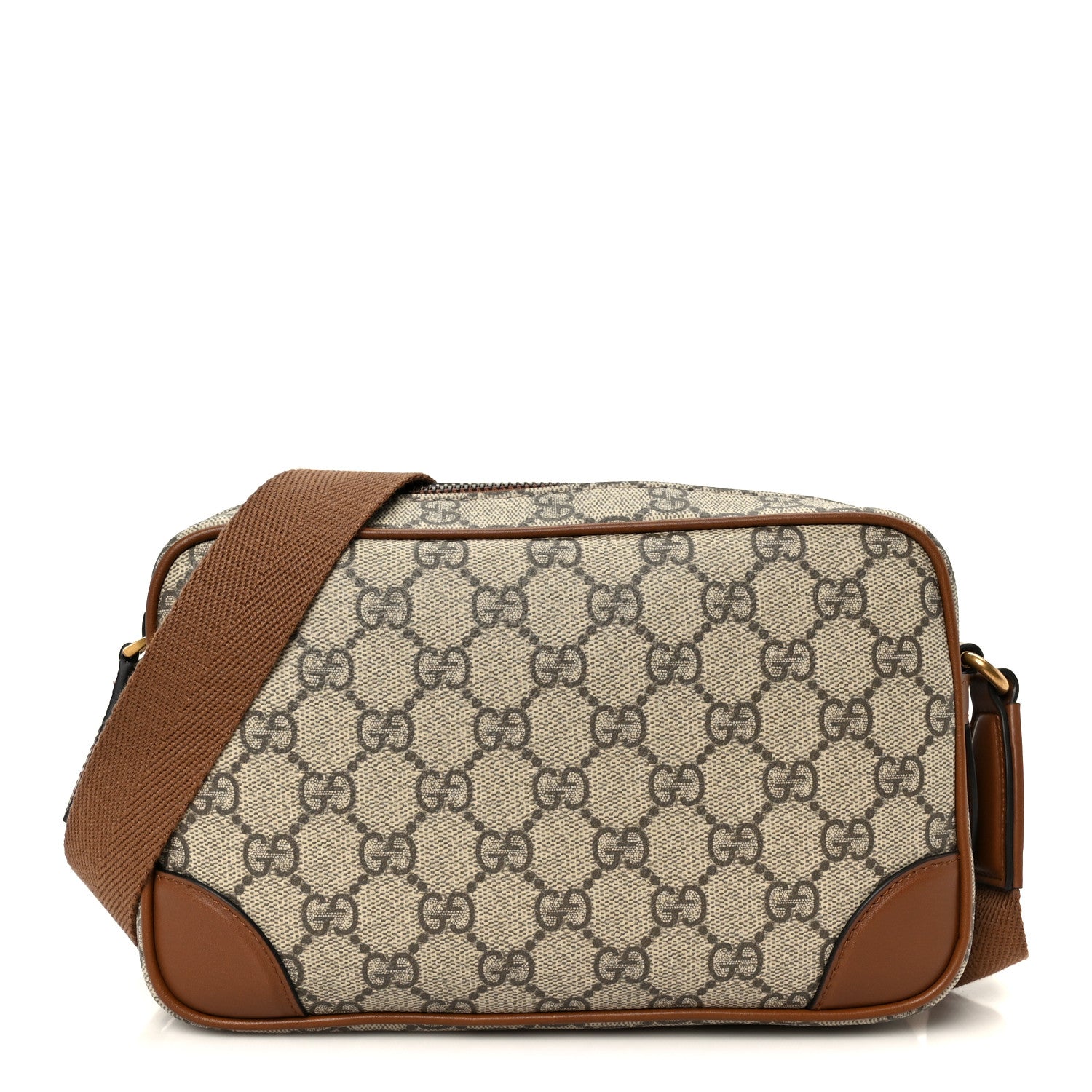 Gucci GG Supreme Monogram Mini Camera Bag Beige Ebony Old Sundial