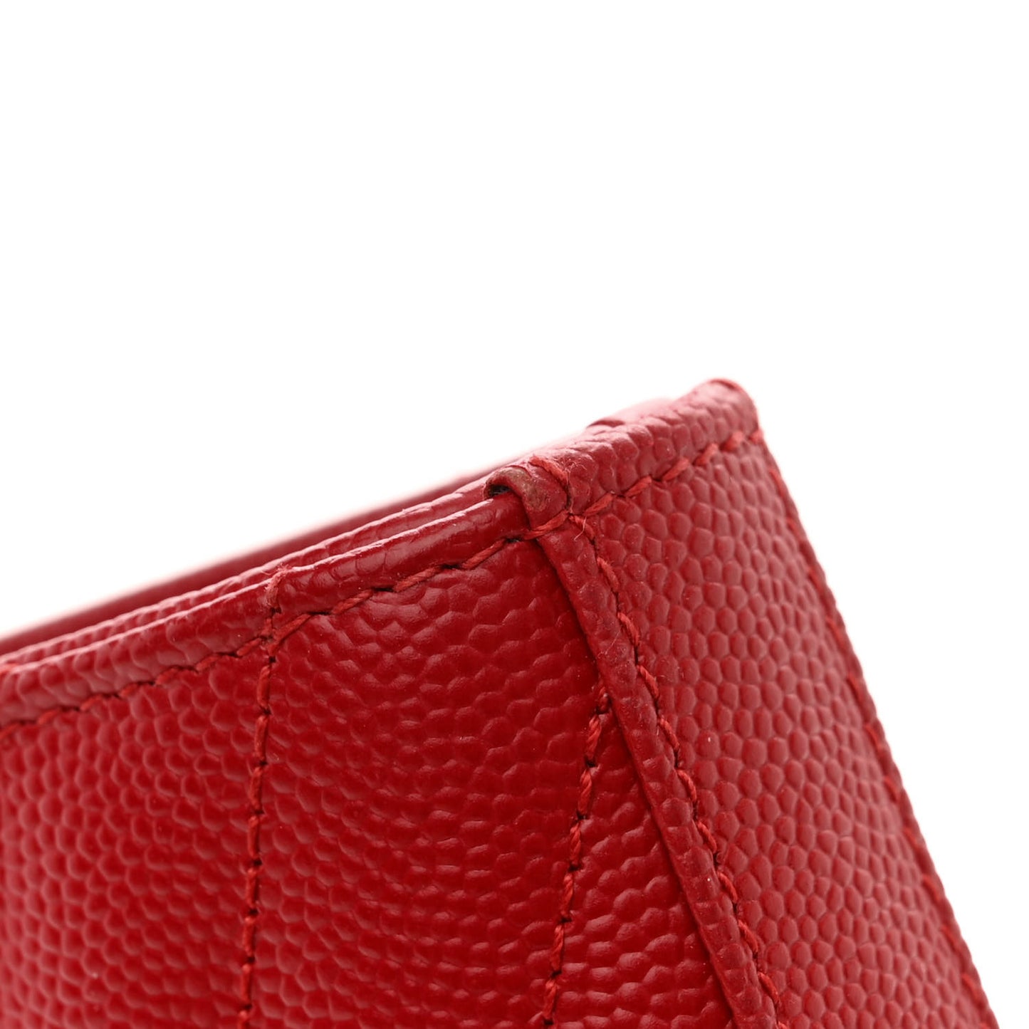 Grain De Poudre Matelasse Chevron Monogram Chain Wallet New Red