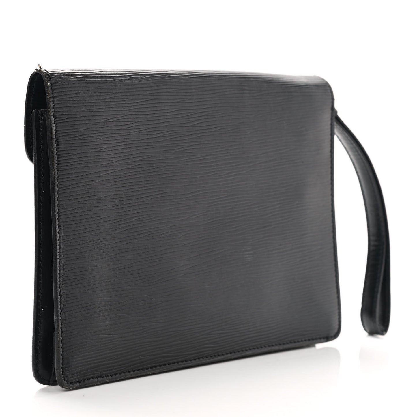 Epi Pochette Sellier Dragonne Clutch Black
