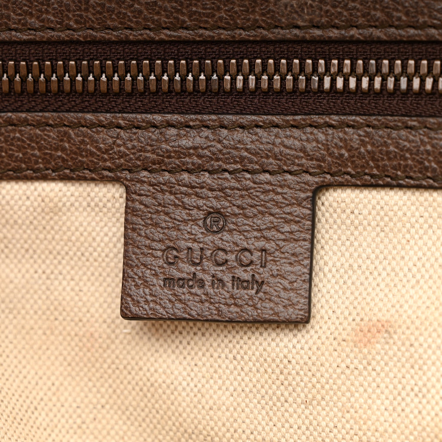 Gucci GG Supreme Monogram Calfskin Web Small Ophidia Day Backpack Beige Ebony New Acero 6 of 13