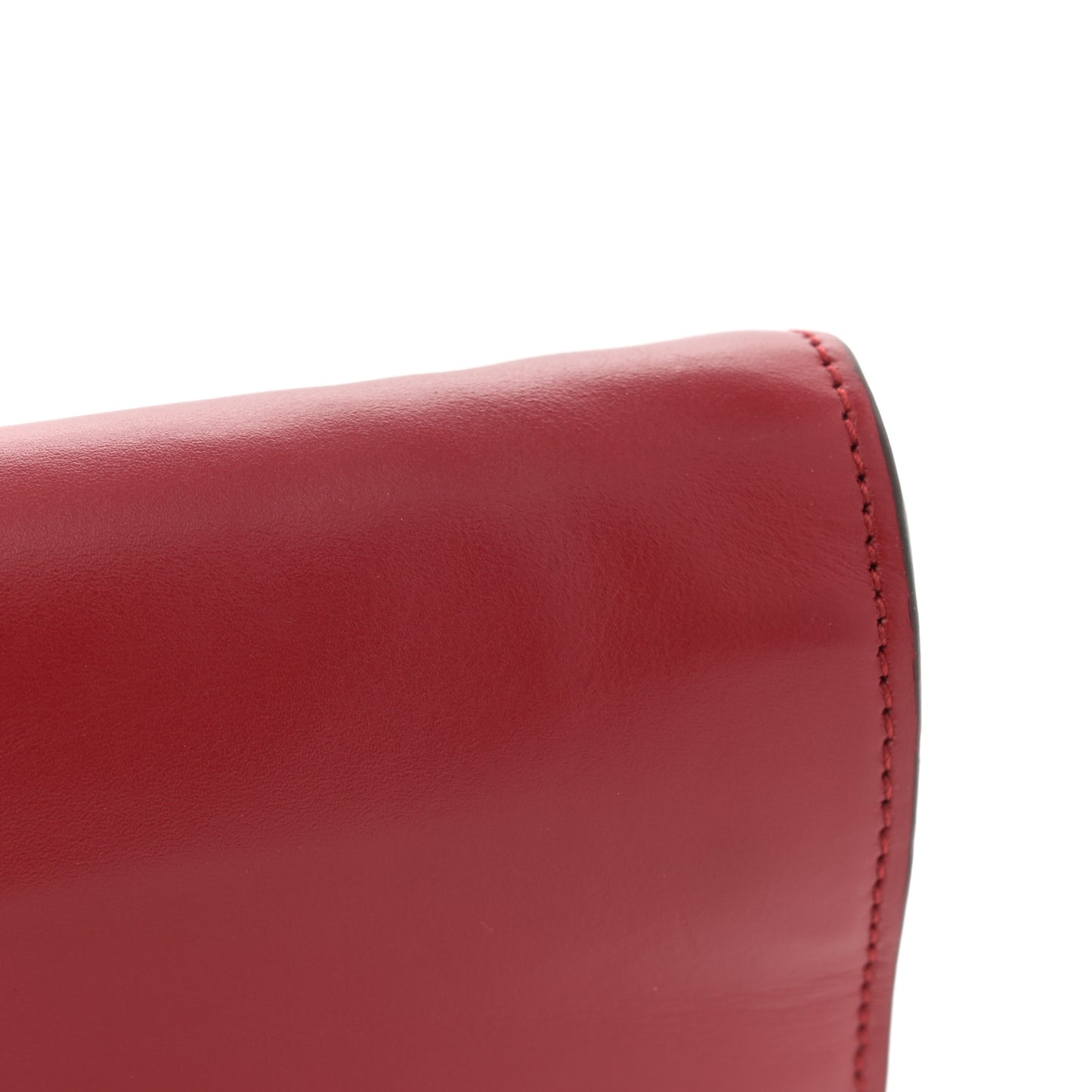 Smooth Calfskin Small Zumi Top Handle Shoulder Bag Hibiscus Red