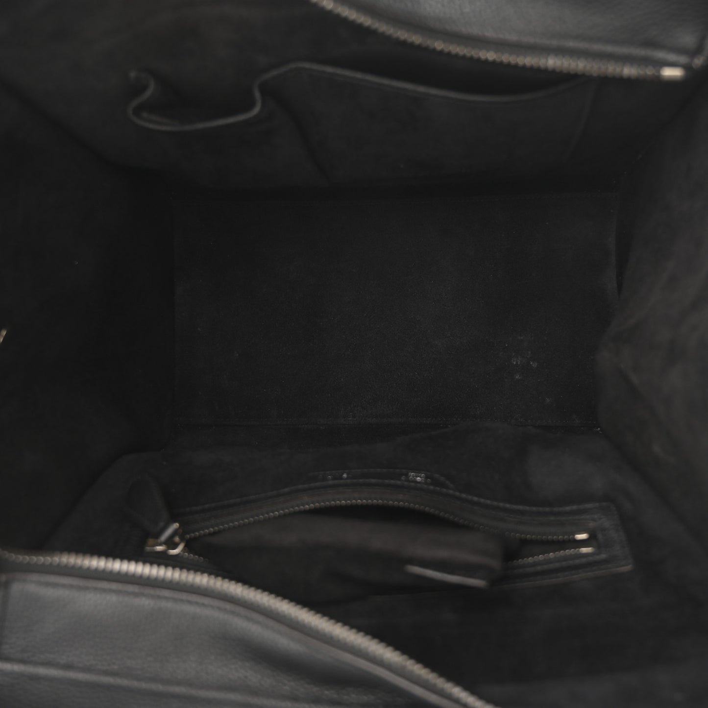 Drummed Calfskin Mini Luggage Black