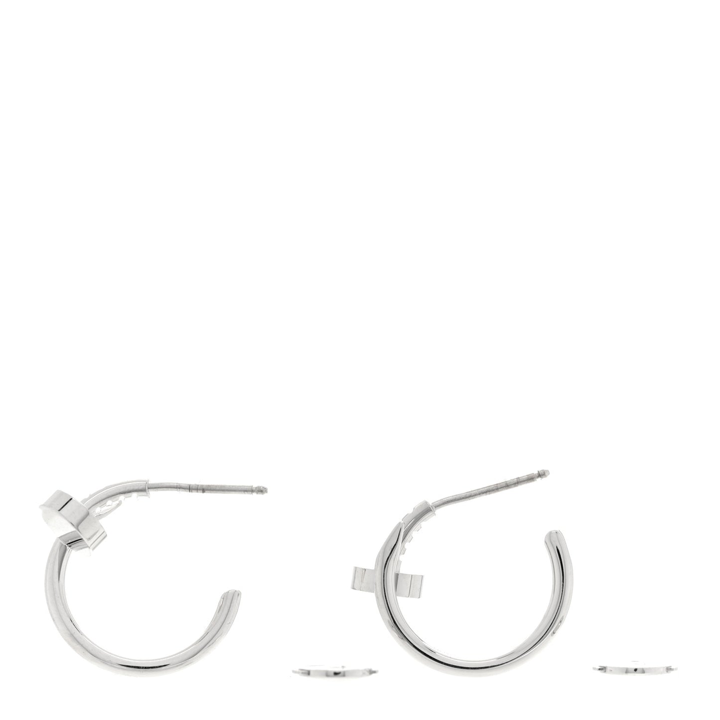 18K White Gold Juste Un Clou Hoop Earrings