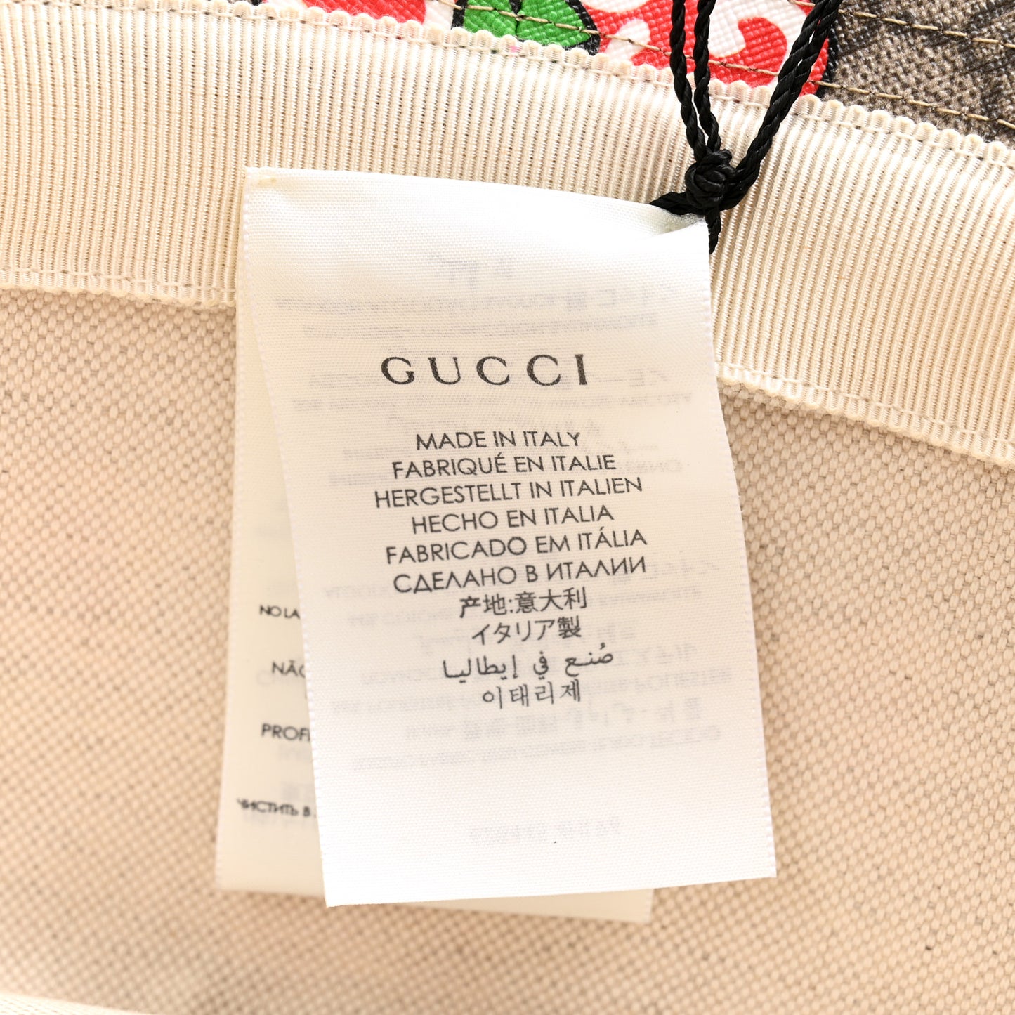 GG Supreme Monogram Apple Textured Dollar Calfskin Retro Interlocking G Fedora Pomme Bucket Hat L Beige Ebony Red