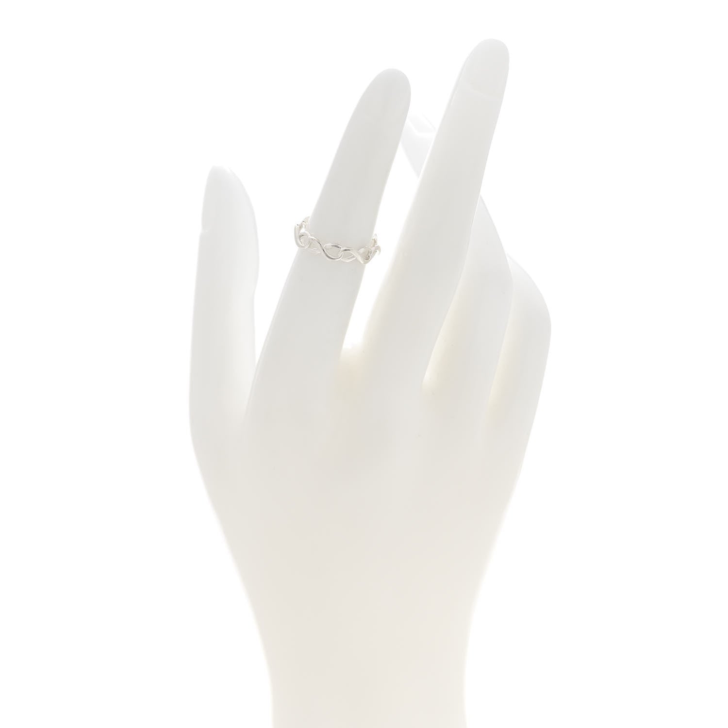 Tiffany Sterling Silver Narrow Infinity Band Ring 49 5 2 of 6