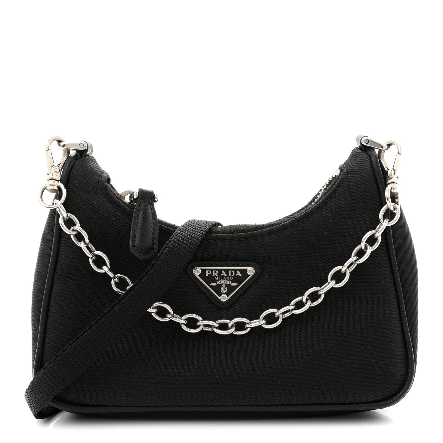 Prada Tessuto Nylon Mini Re-Edition 2000 Shoulder Bag Black