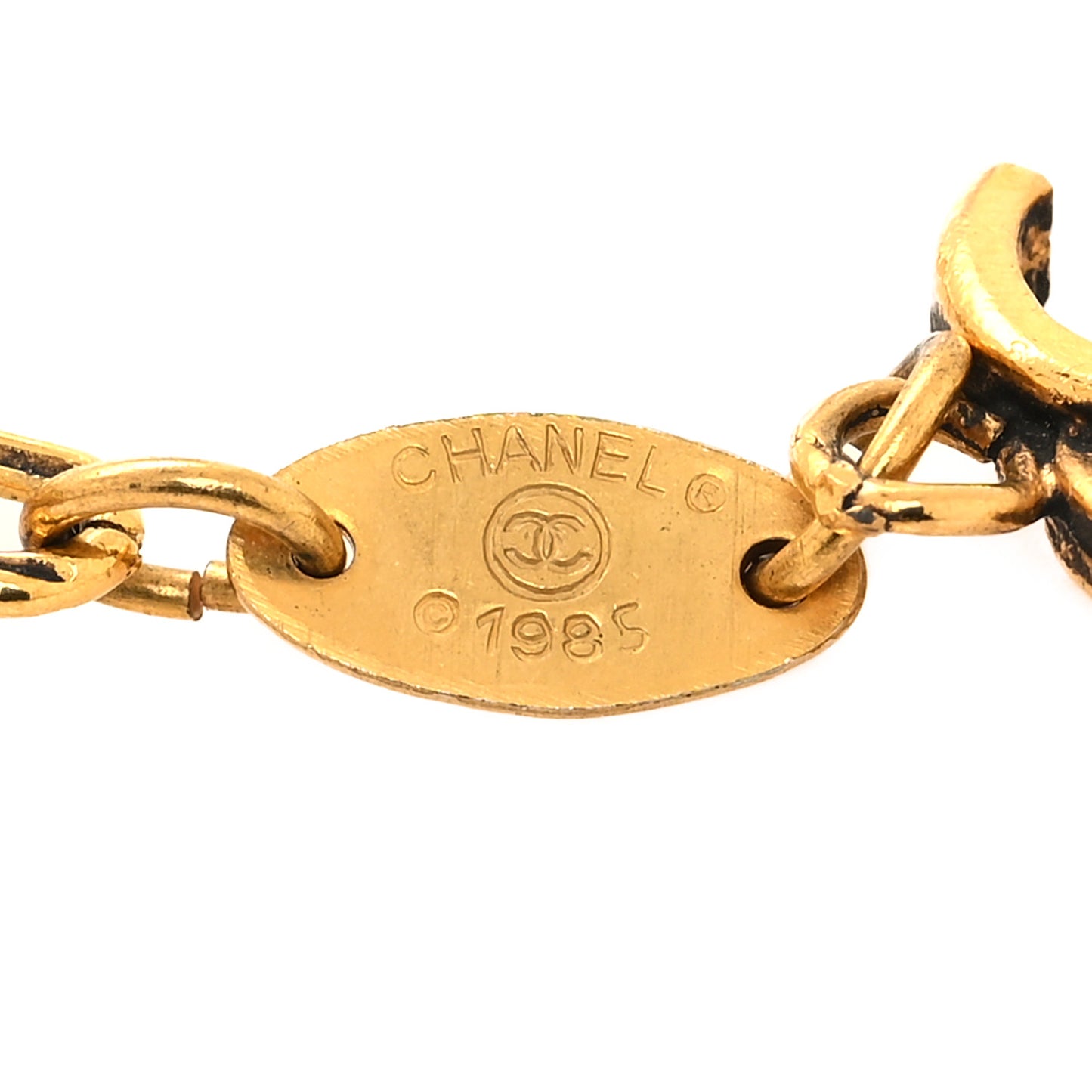 Gripoix Poured Glass Chain Belt Gold