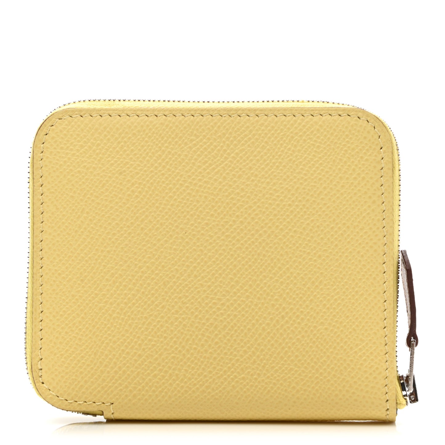 Epsom Silk'In Compact Wallet Jaune Poussin Nata