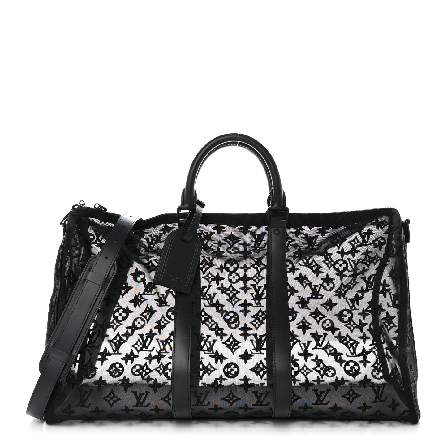 Monogram See Through Keepall Bandouliere 50 Black