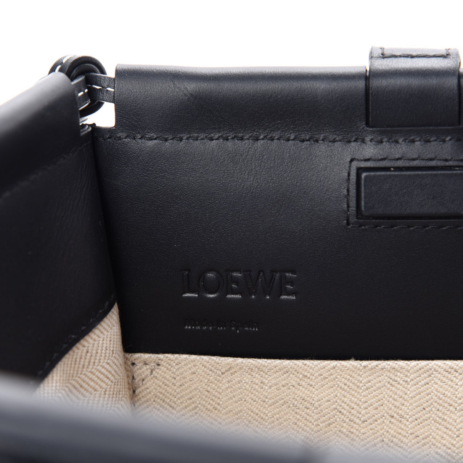 Loewe Calfskin Cushion Tote Black 8 of 9