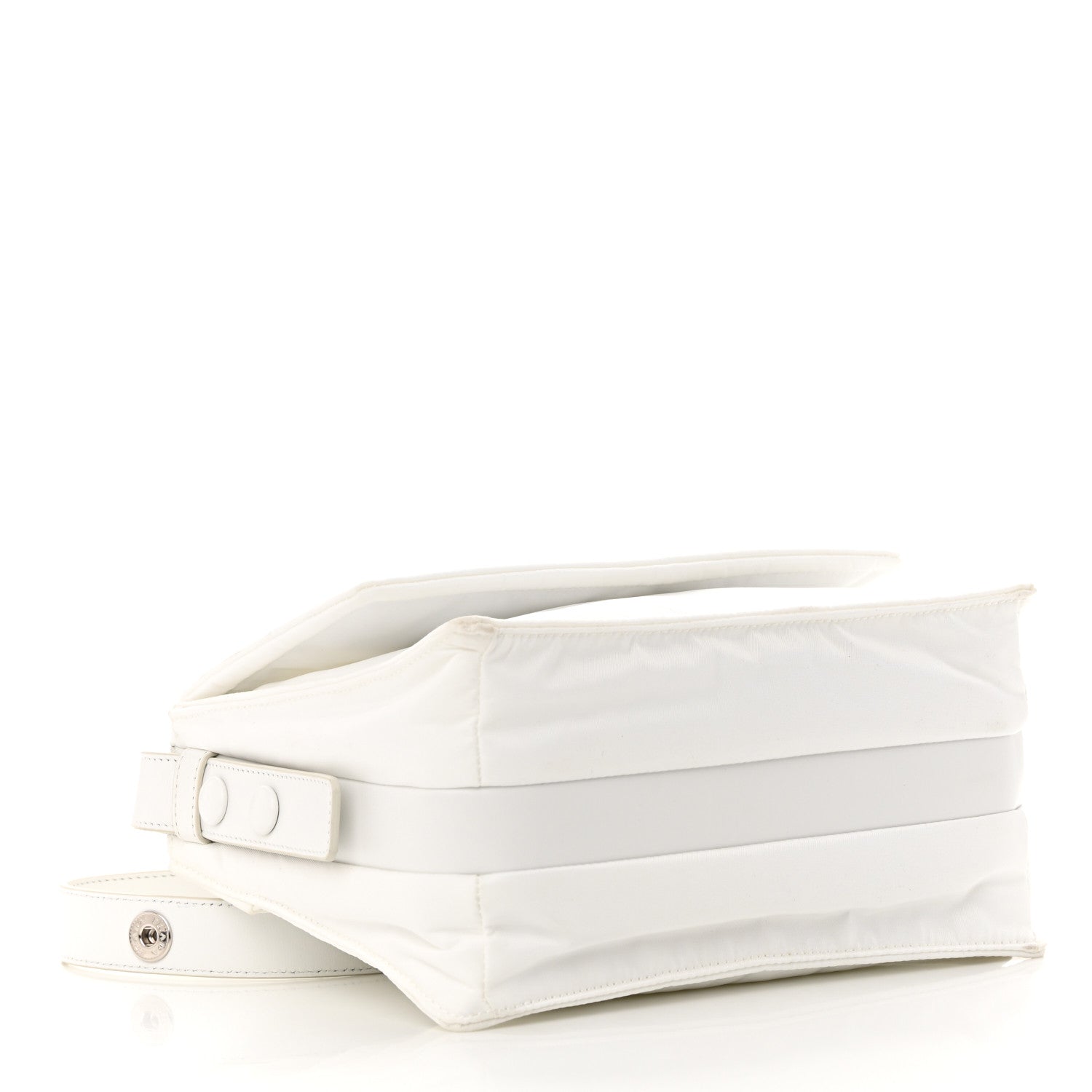 Prada Re-Nylon Vitello Padded Small Flap Shoulder Bag White 4 of 16