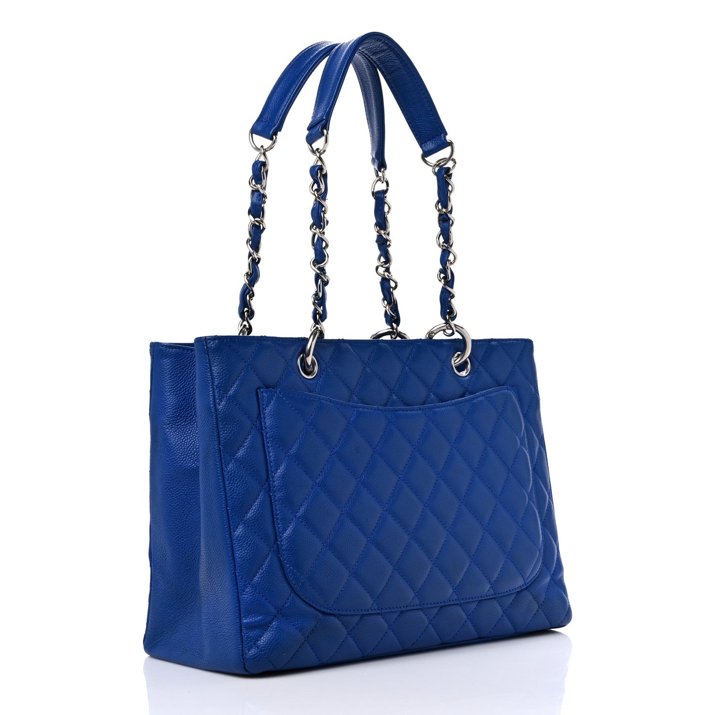 Caviar Quilted Grand Shopping Tote GST Blue