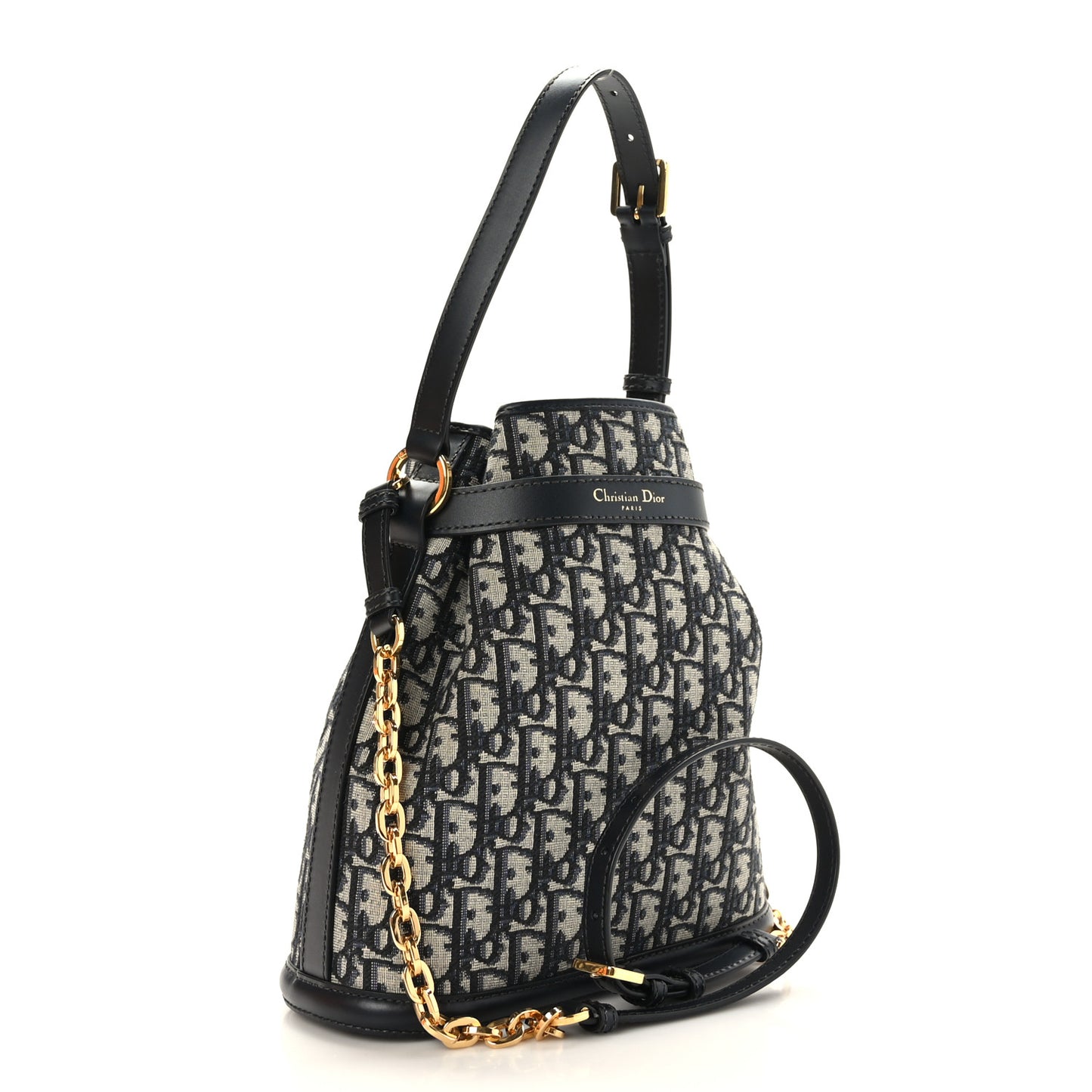 Oblique Medium C'est Chain Bucket Bag Blue