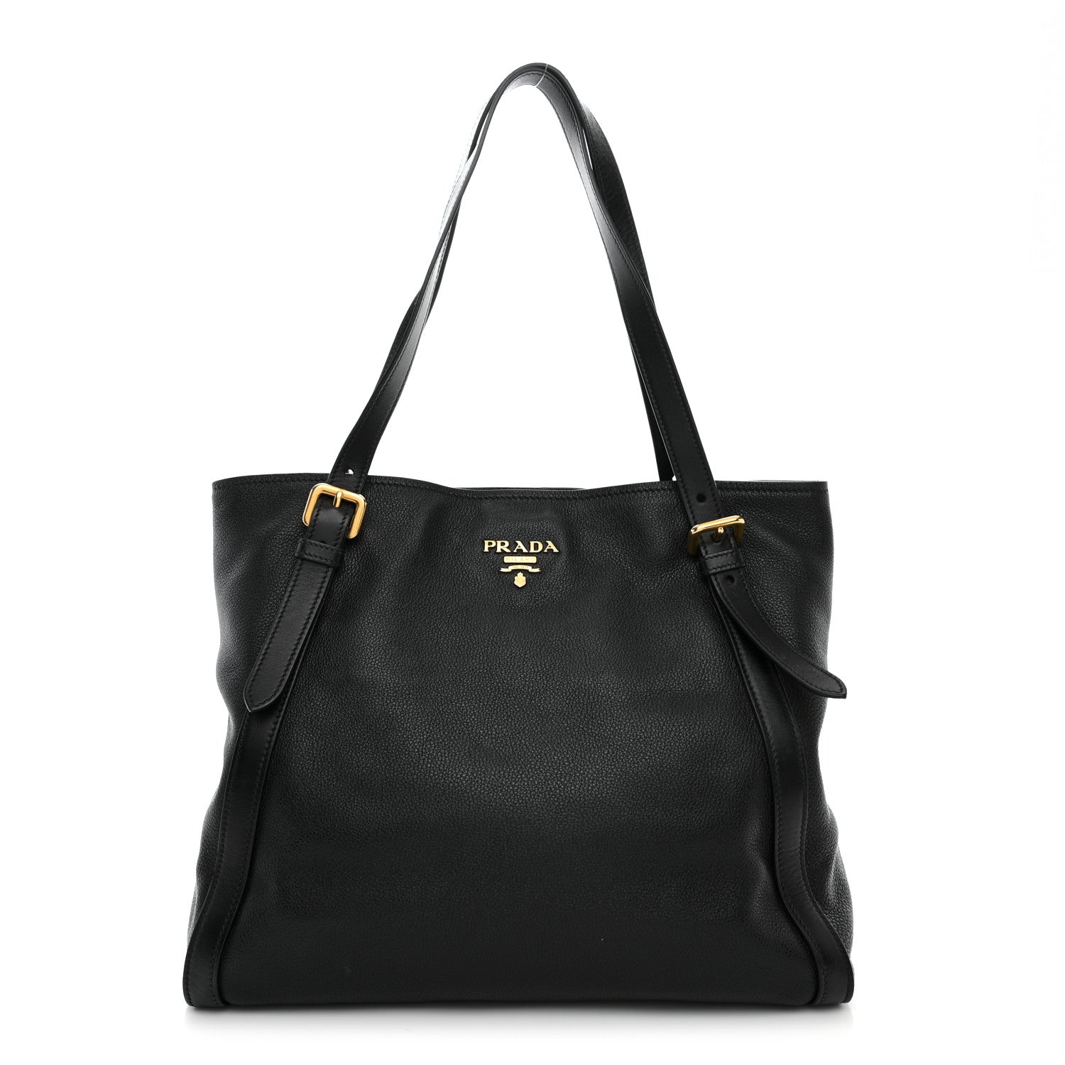 Prada Vitello Daino Shopping Tote Black 1 of 11