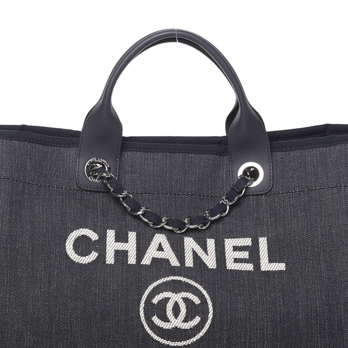 Denim Medium Deauville Tote Dark Blue