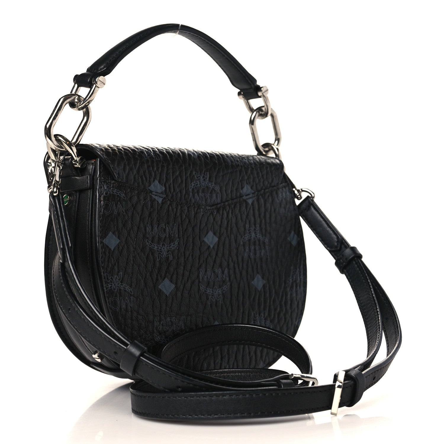 MCM Visetos Mini Patricia Crossbody Bag Black 2 of 7