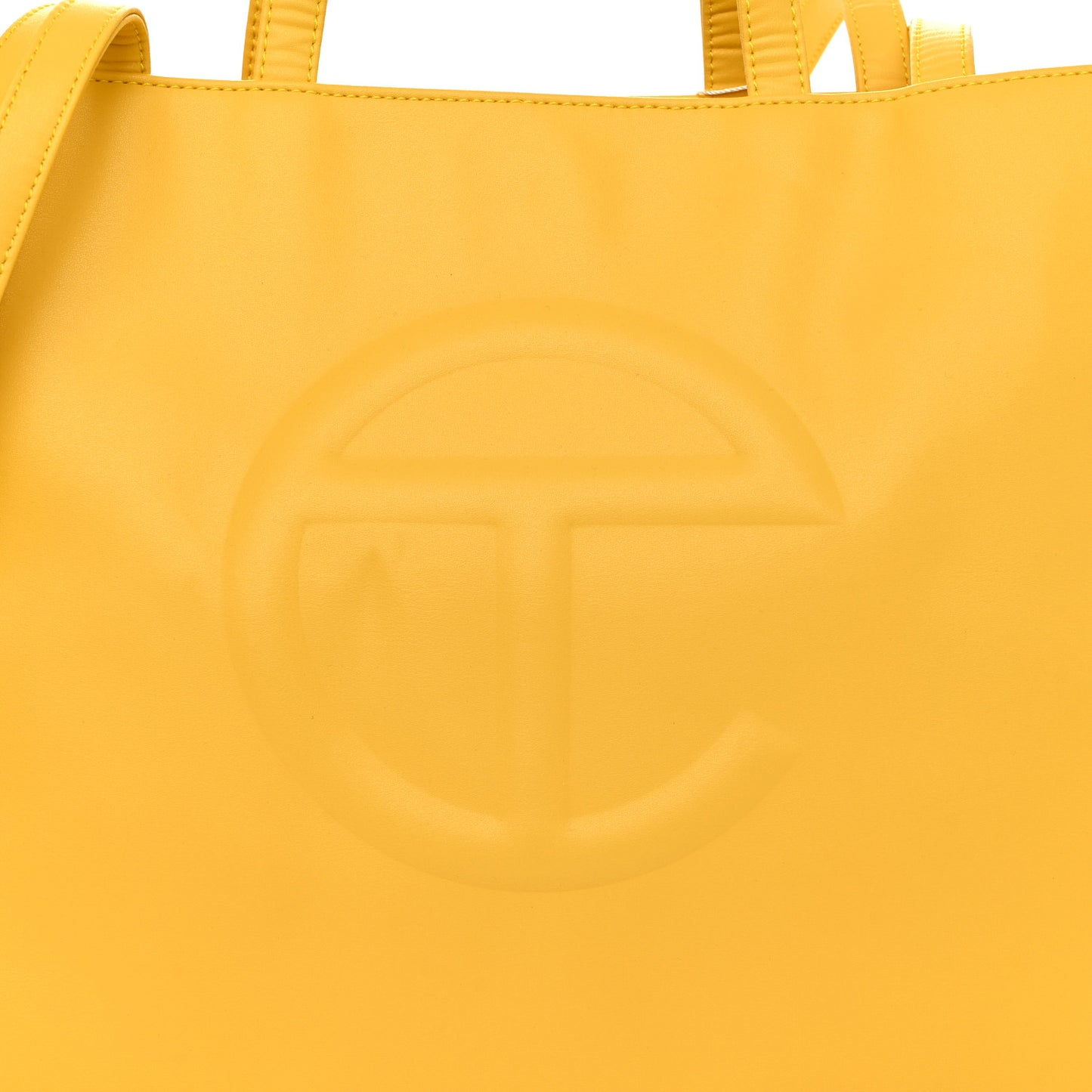 Vegan Leather Medium Shopping Bag Yellow