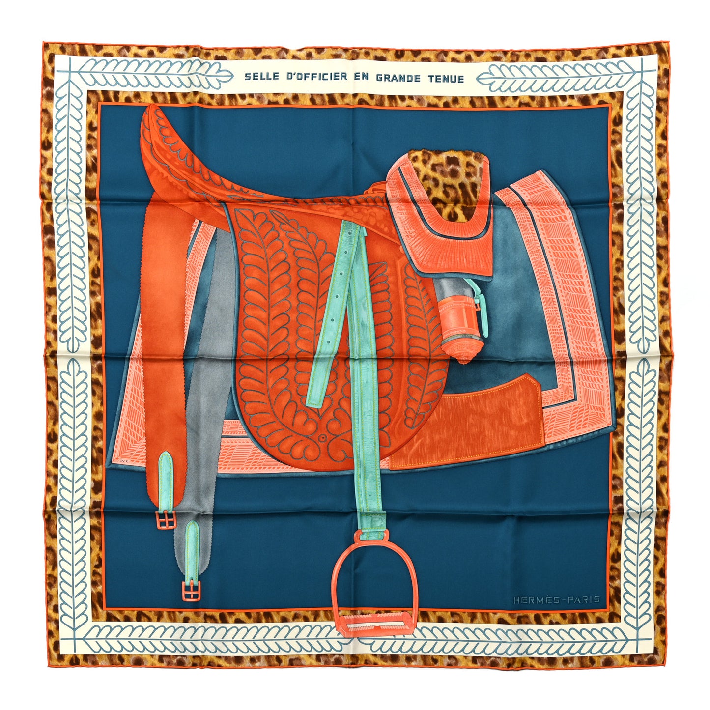 Silk Selle d'Officier En Grande Tenue Scarf 90