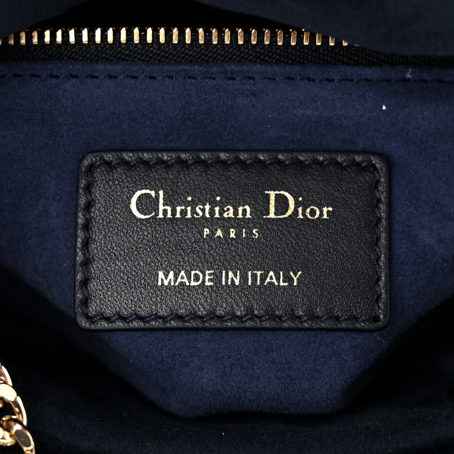 Velvet Mini Lady Dior Navy Blue