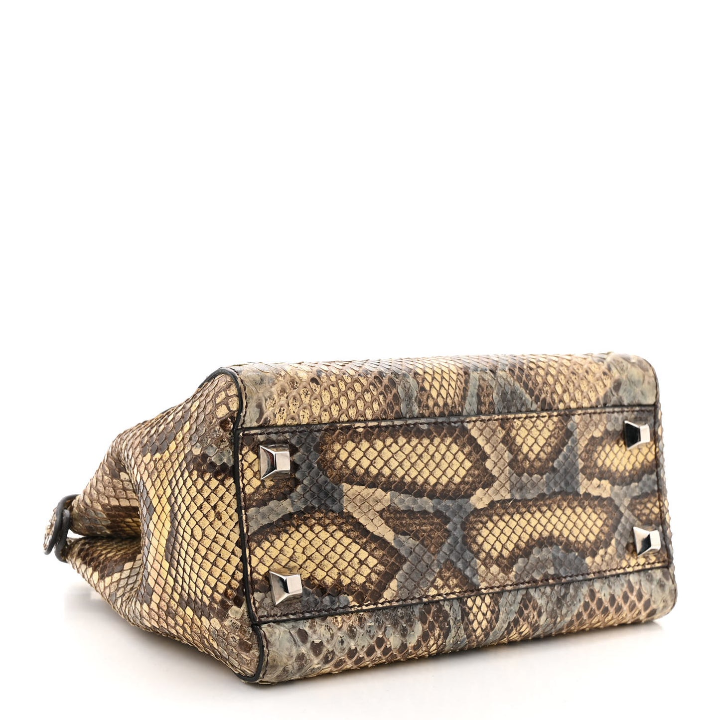 Snakeskin Studded Mini Peekaboo Iconic Satchel Multicolor
