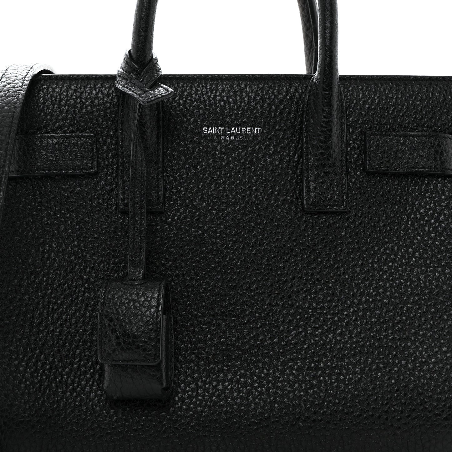 Grained Calfskin Nano Sac De Jour Black