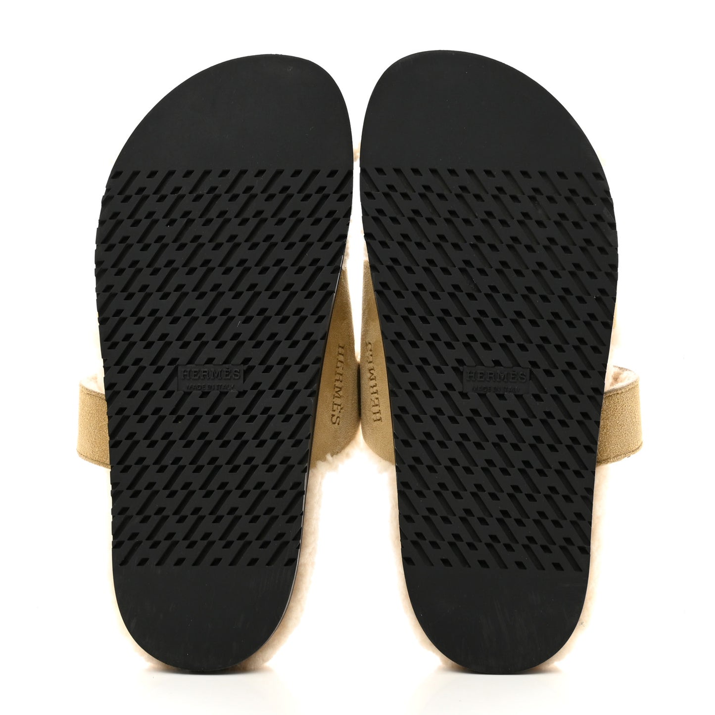 Suede Goatskin Woolskin Womens Chypre Sandals 38 Golden Beige
