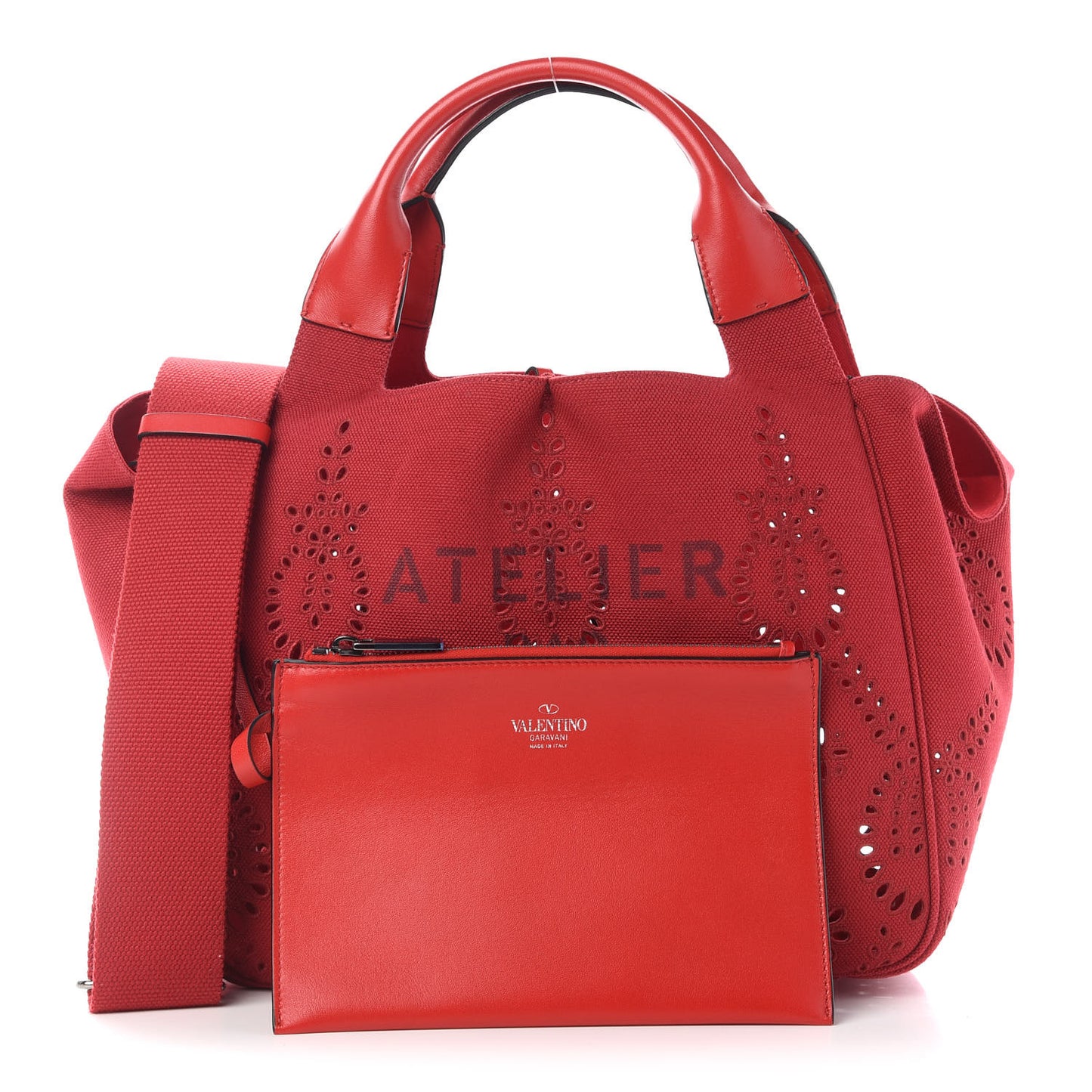 Canvas Atelier 08 San Gallo Edition Large Tote Bag Red
