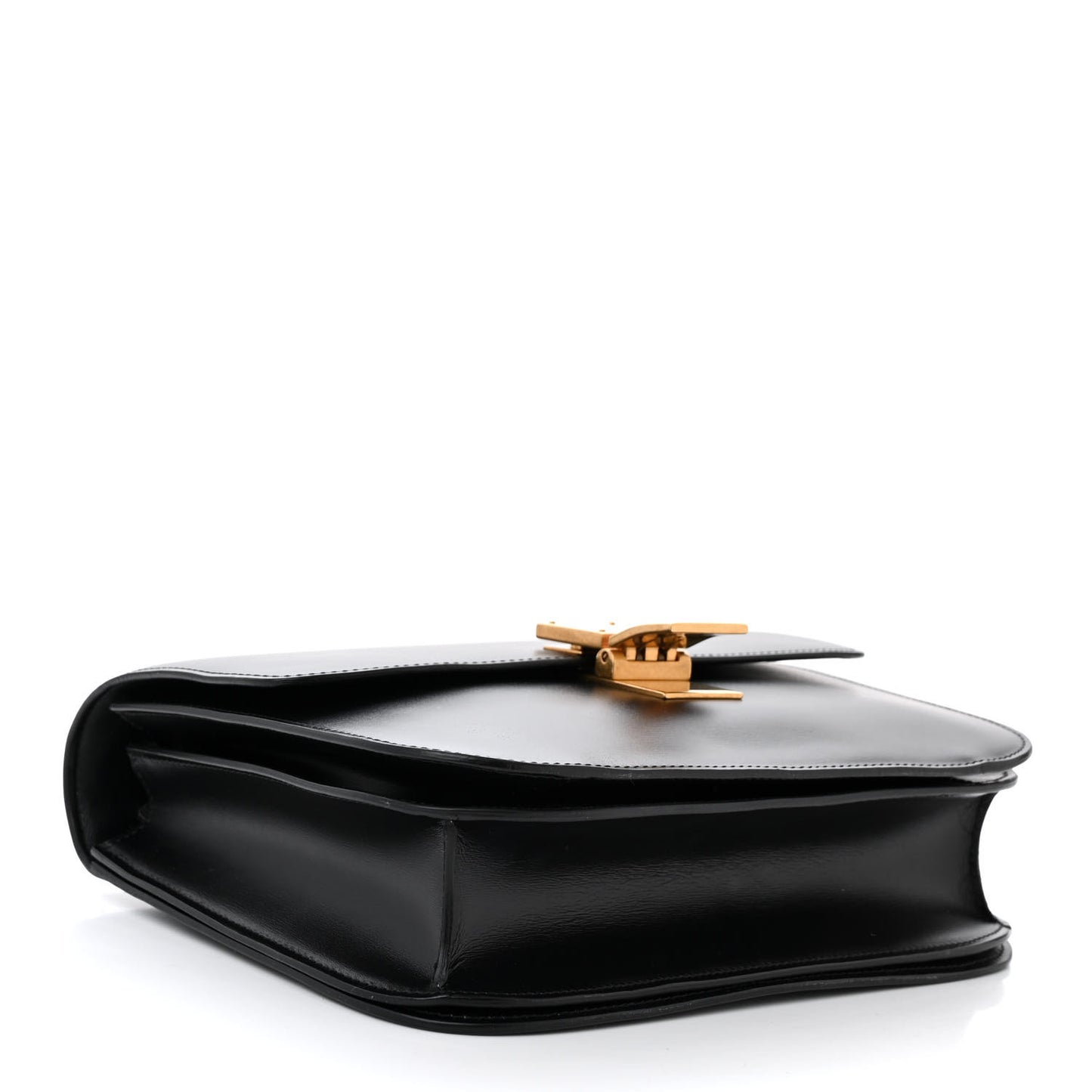 Box Calfskin Medium Classic Box Flap Bag Black