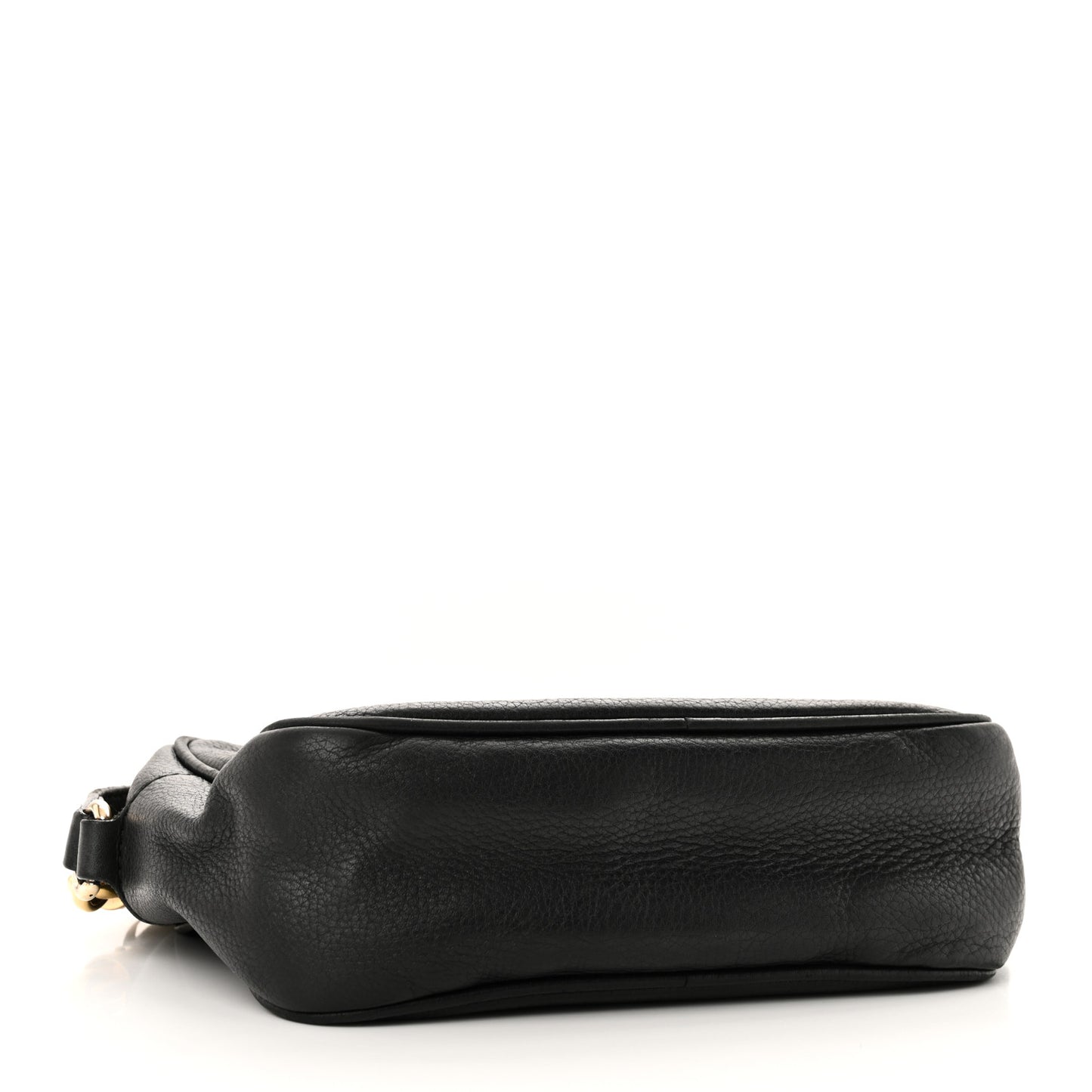 Pebbled Calfskin Small Soho Disco Bag Black