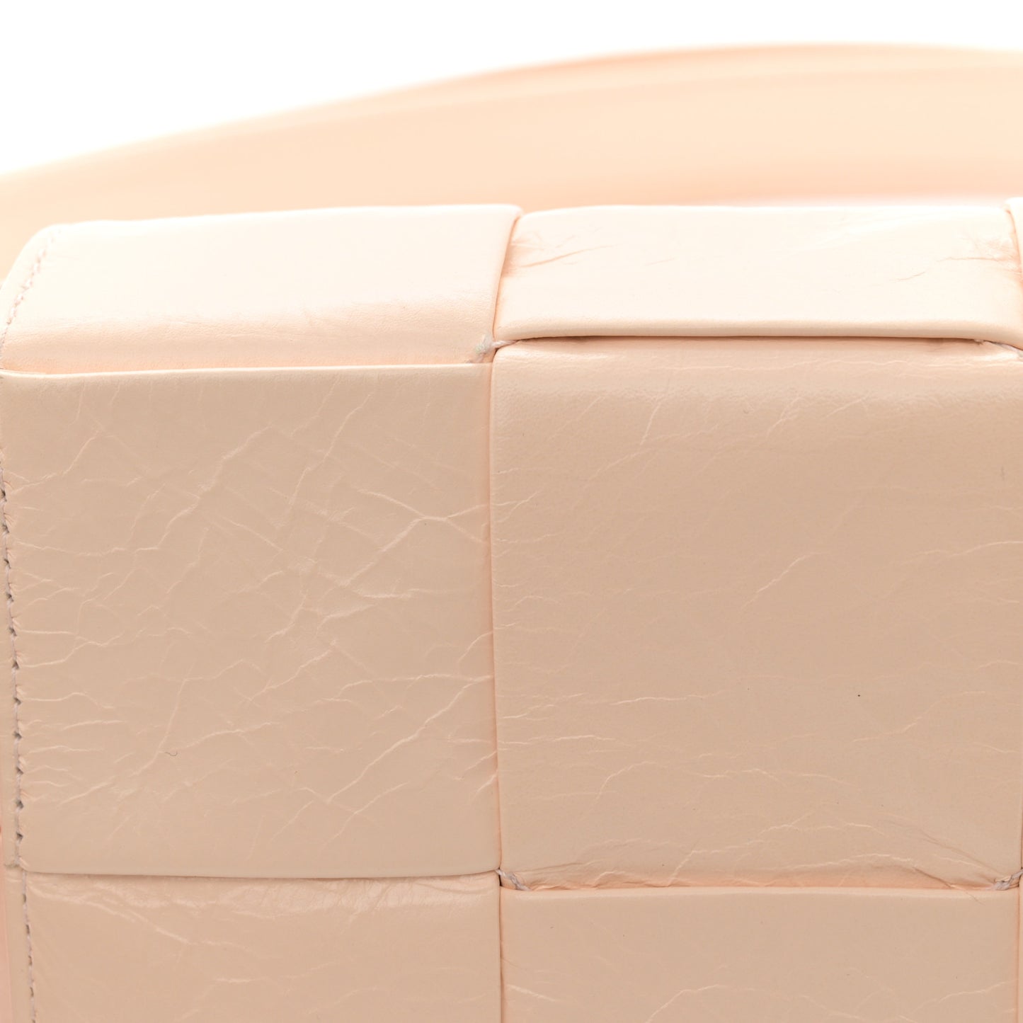 Paper Calfskin Intrecciato Cassette Belt Bag Melon Washed