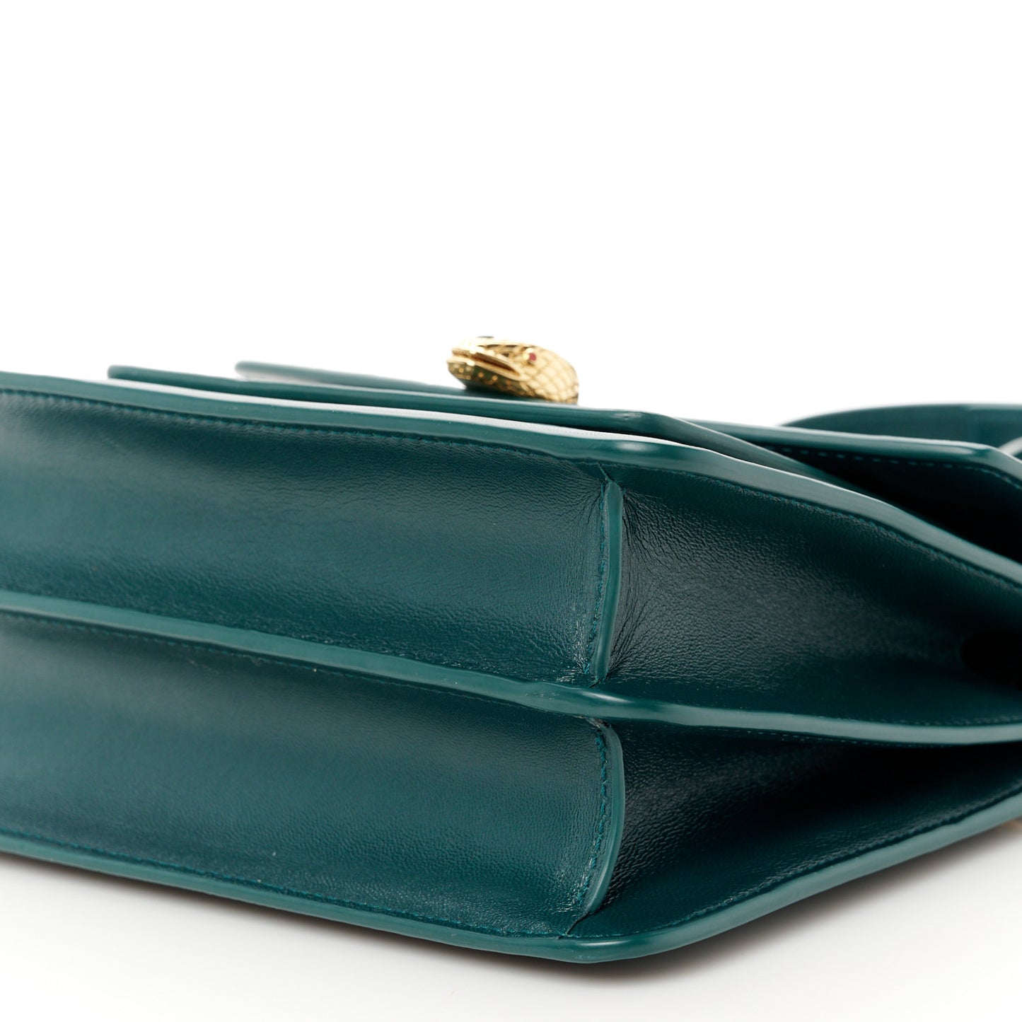 Nappa Monochrome Serpenti Forever Maxi Chain Crossbody Bag Green