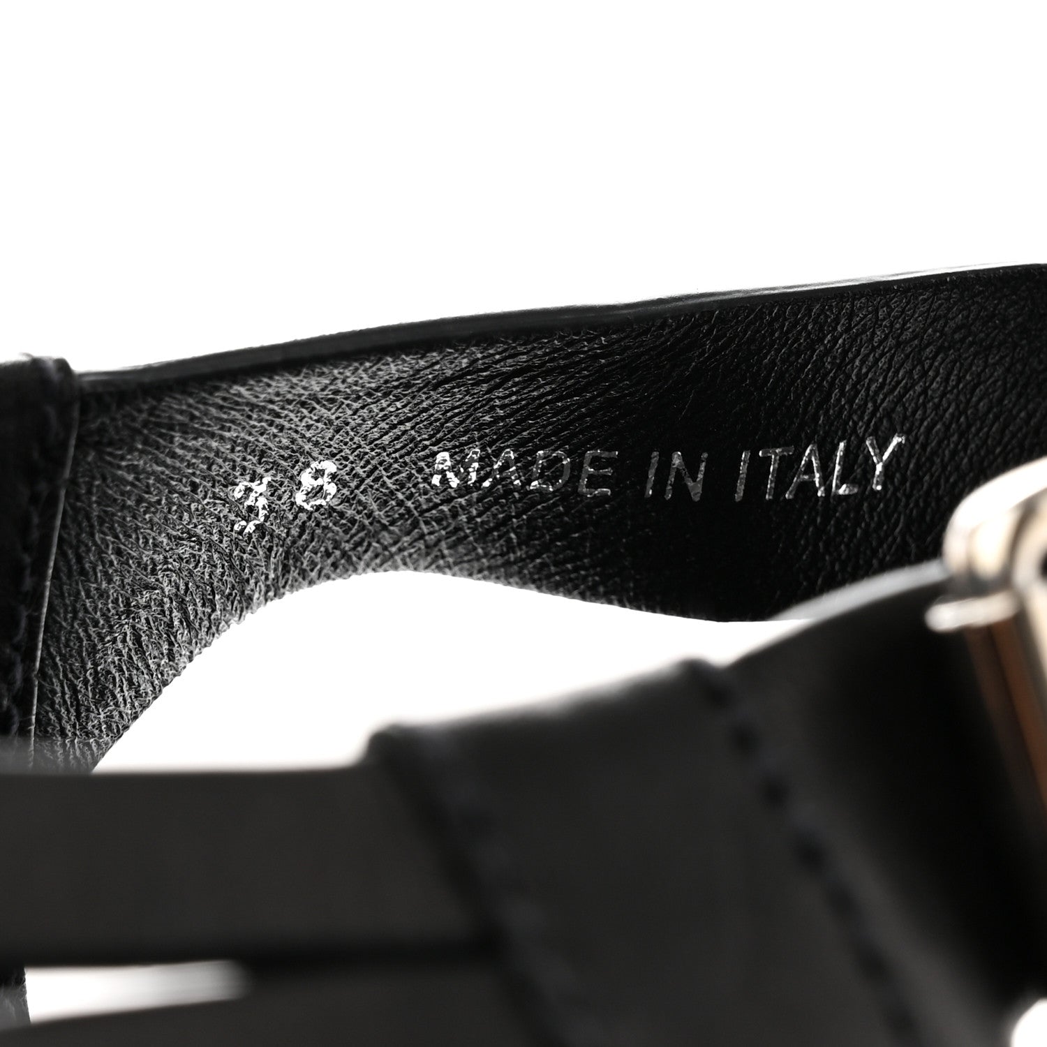 Prada Natural Calfskin Buckled Slingback 30mm Sandals 38 Black 6 of 8