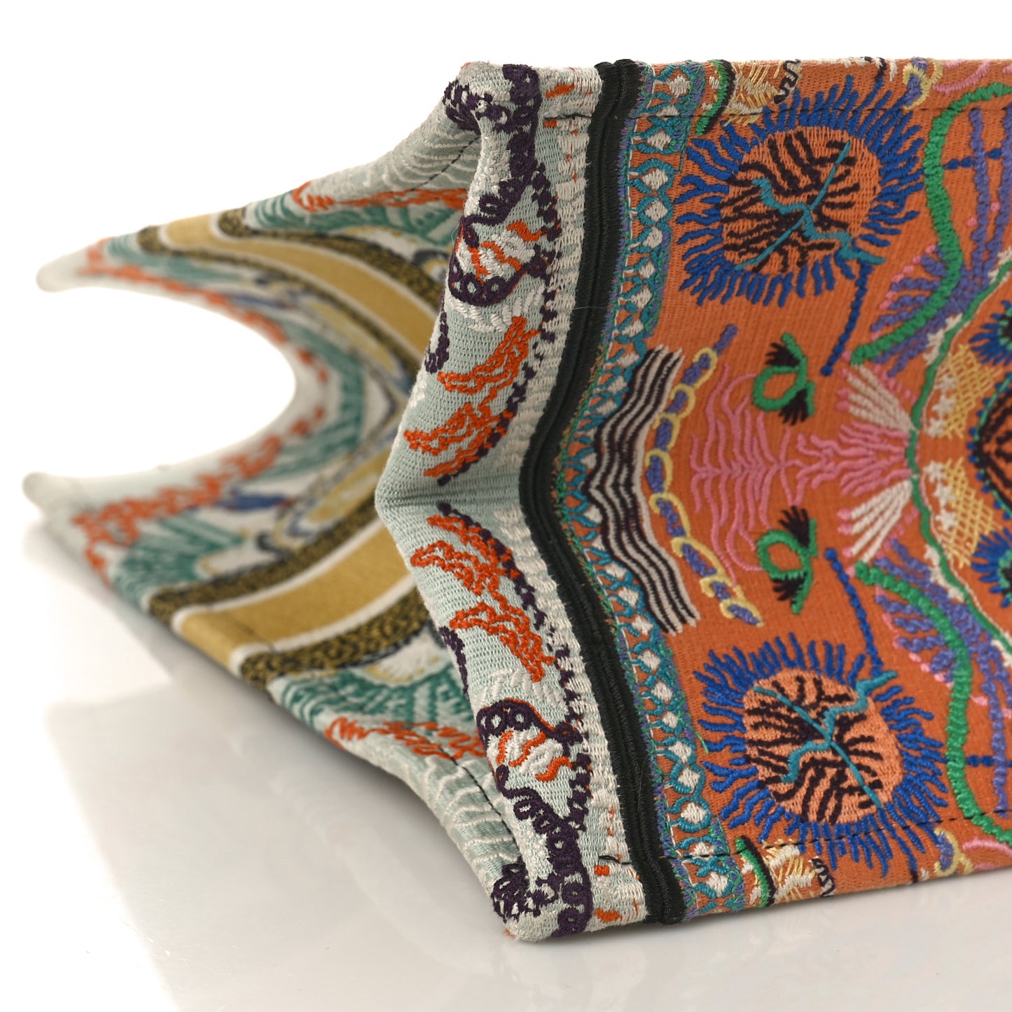CHRISTIAN DIOR Canvas Embroidered Large In Lights Book Tote Multicolor