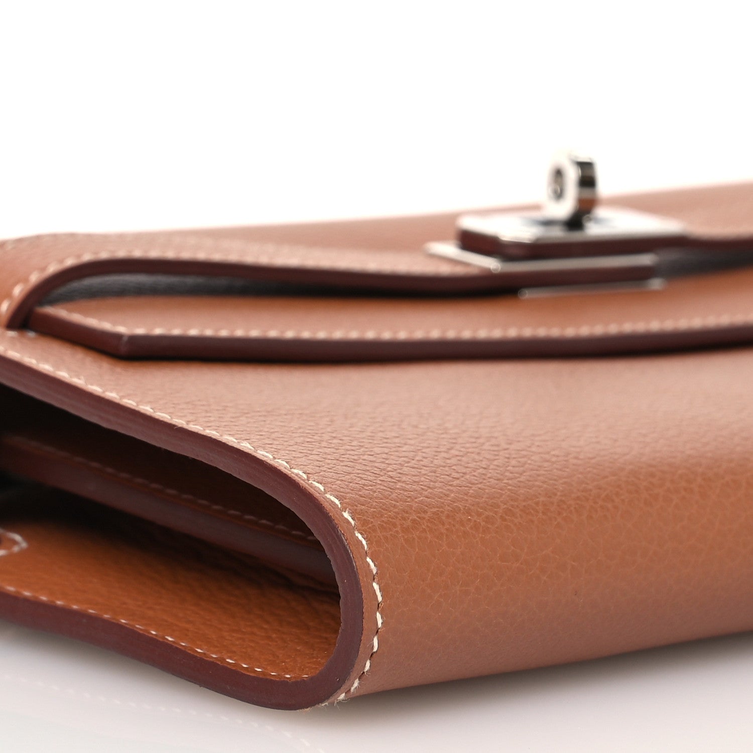 Hermes Evercolor Kelly Wallet To Go Gold 10 of 13