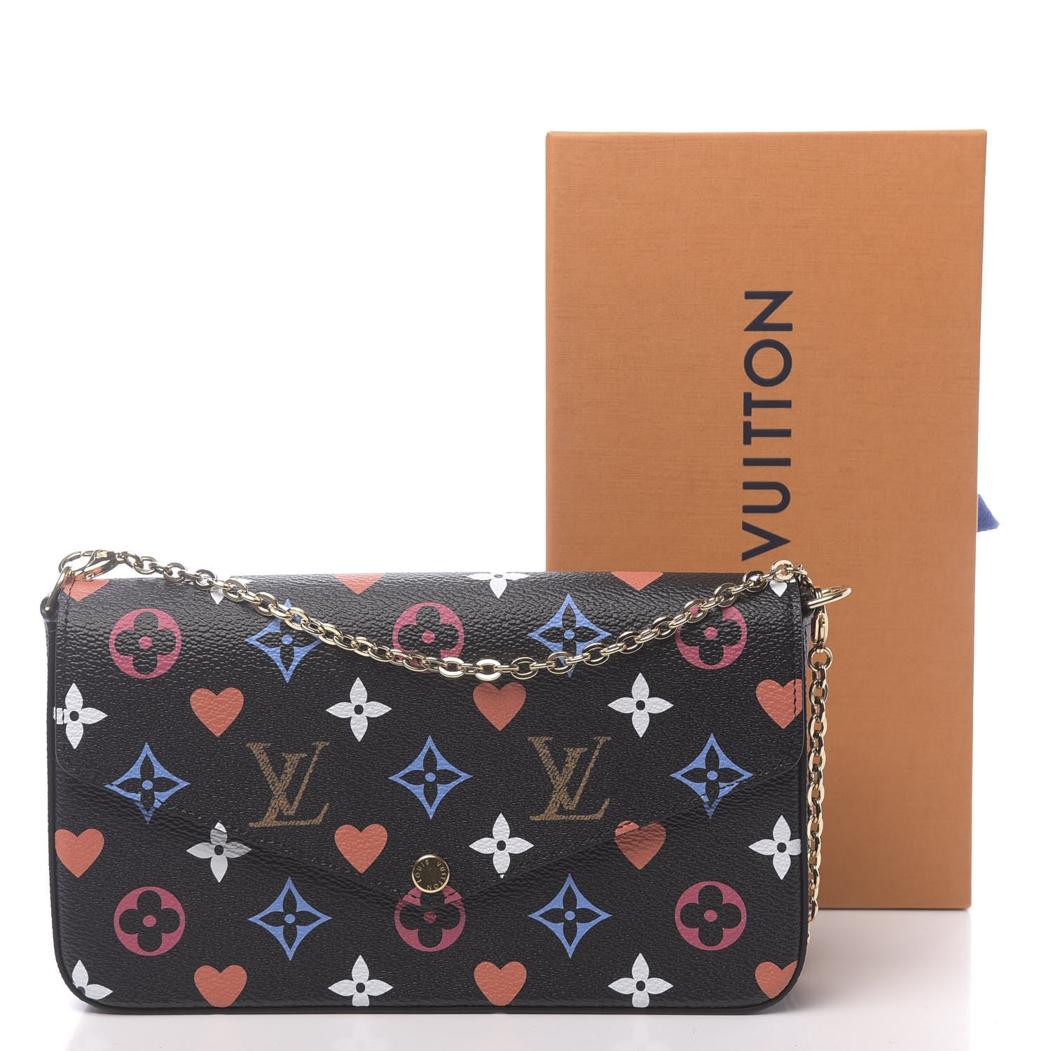 Louis Vuitton Game On Felicie Chain Wallet Black 10 of 10