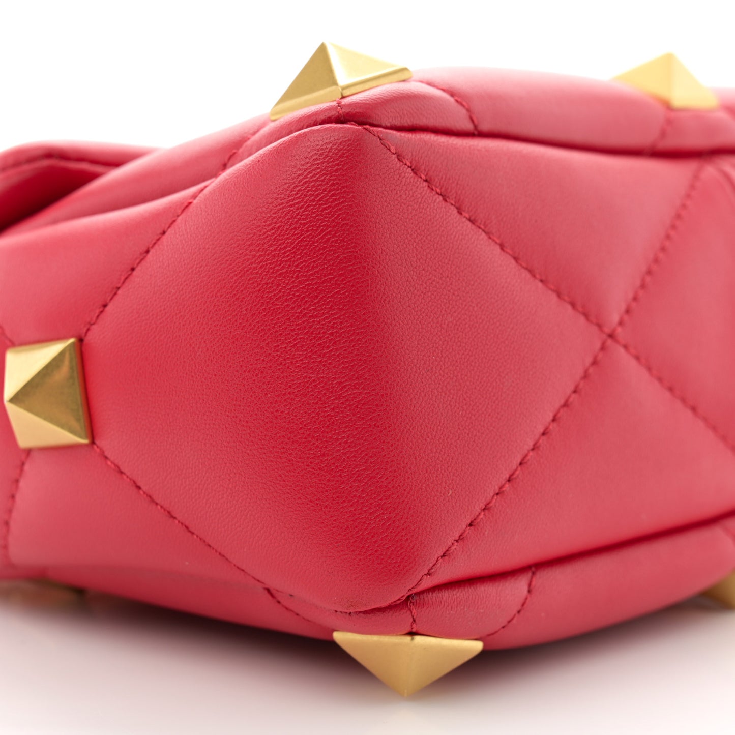 Nappa Medium Roman Stud Shoulder Bag Rouge Pur