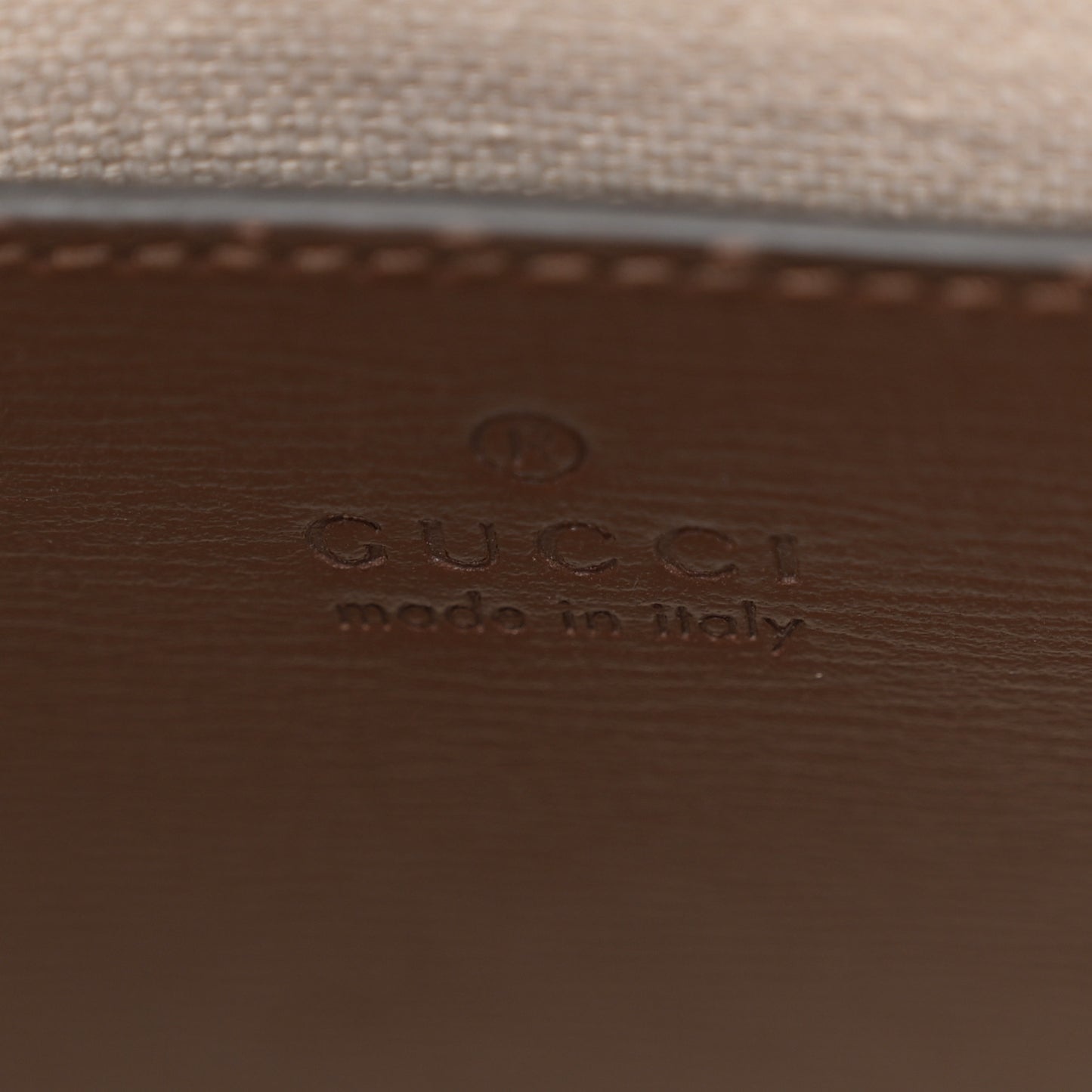 GG Supreme Monogram Azalea Calfskin Mini Retro Interlocking G Tote Bag Beige Ebony Brown Sugar