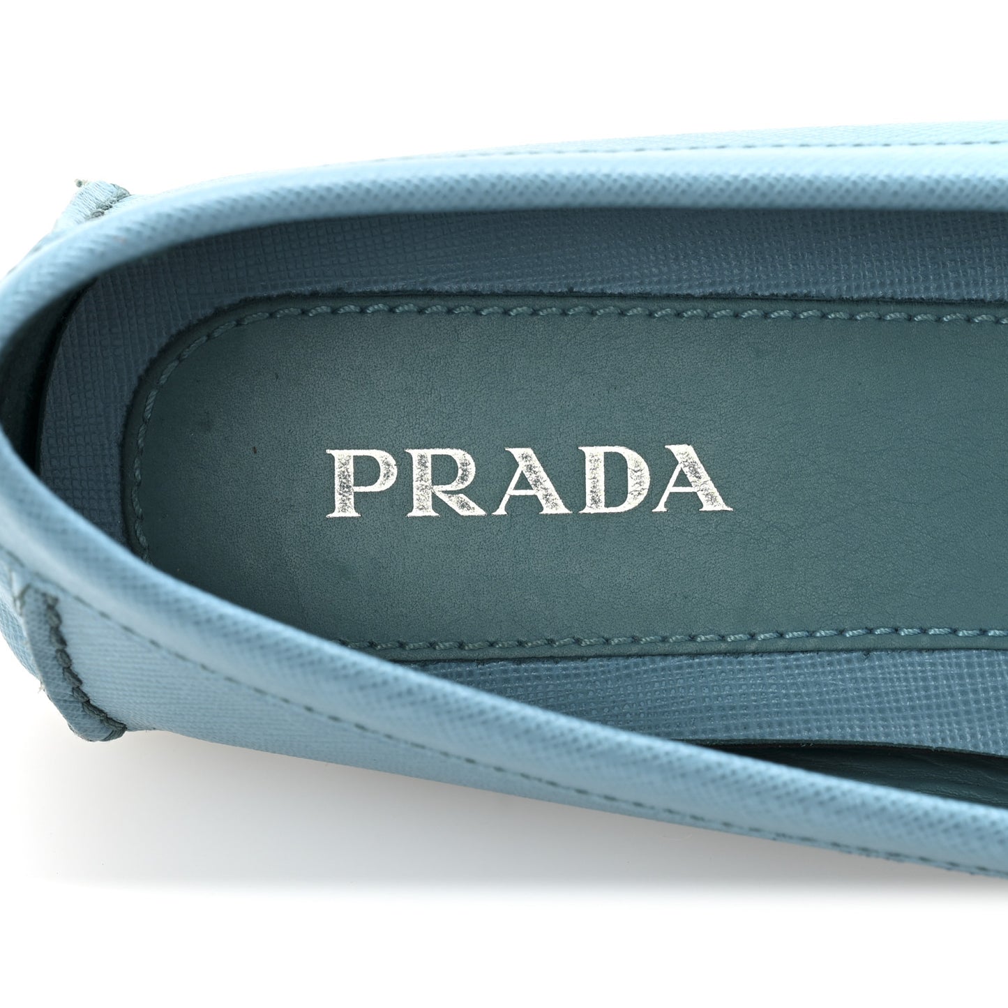 Saffiano Logo Womens Loafers 39 Turchese