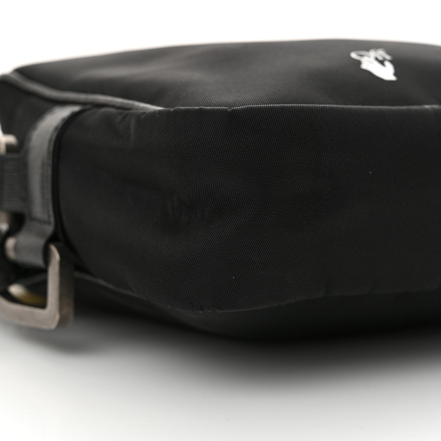 Nylon Logo Print Crossbody Bag Black