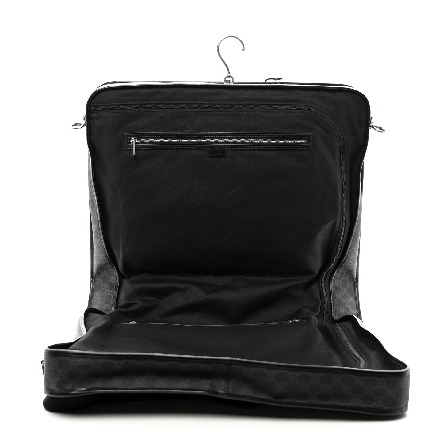 GG Supreme Monogram Azalea Calfskin Retro Interlocking G Garment Bag Black