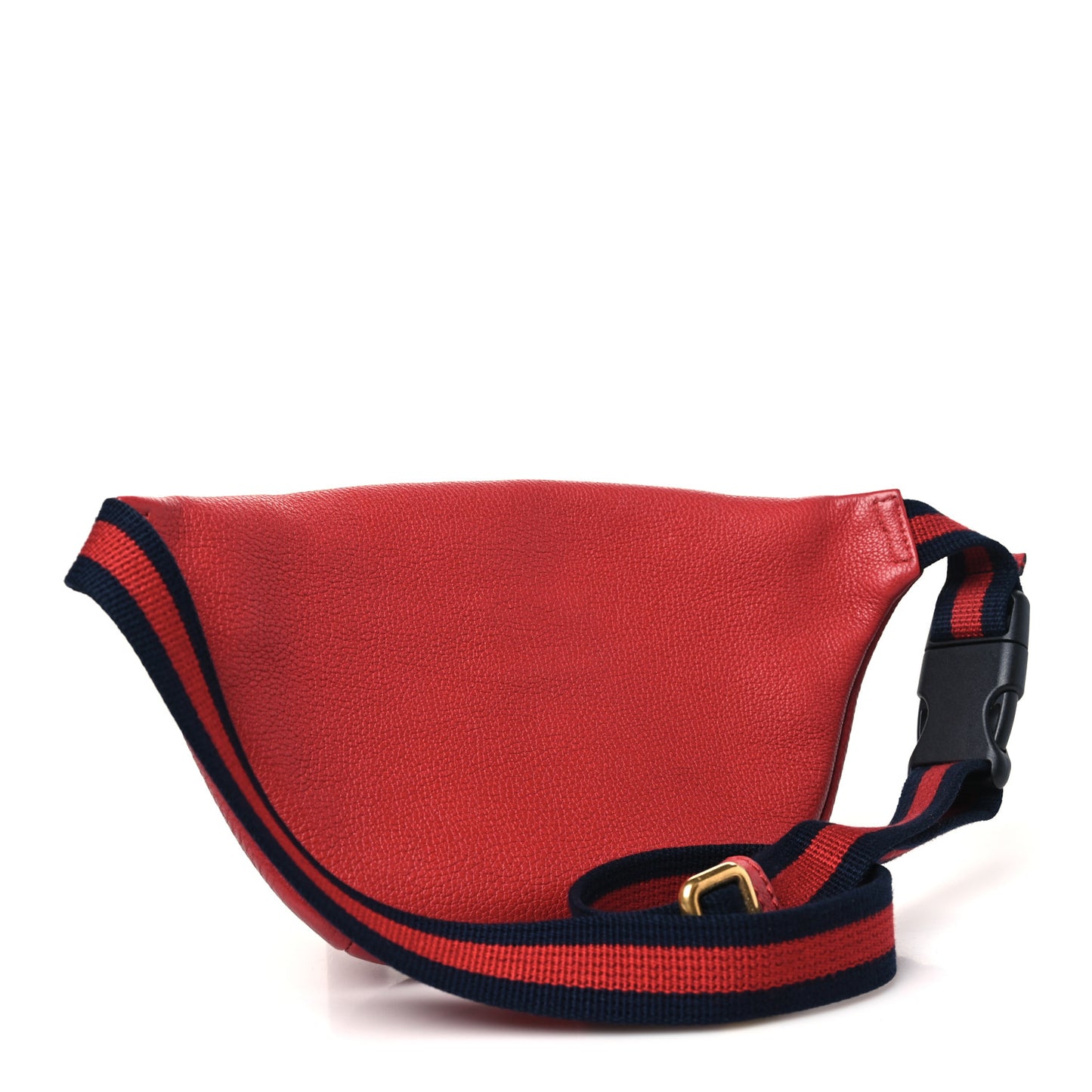Grained Calfskin Small Logo Belt Bag Hibiscus Red