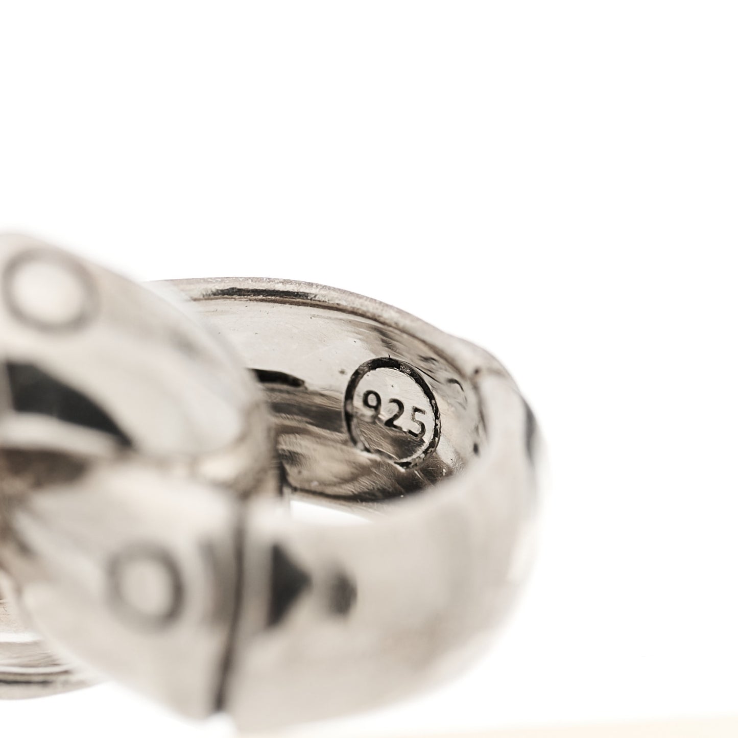 Sterling Silver Bamboo Link Drop Earrings